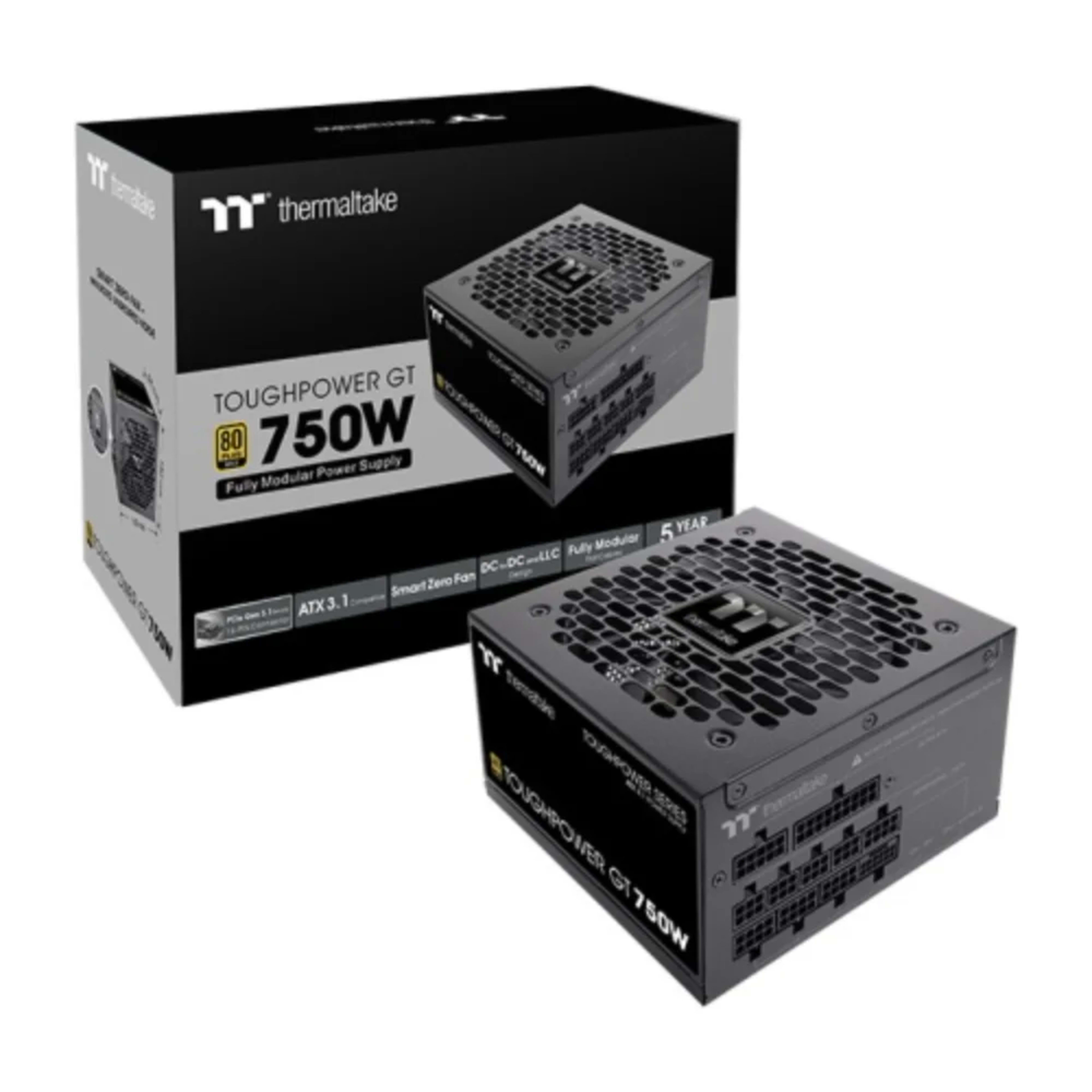 Thermaltake ToughPower GT 750W ATX 3.1 Standard Power Supply - 80 Plus Gold Efficiency, Fully Modular 3 Thermaltake ToughPower GT 750W ATX 3.1 Standard Power Supply - 80 Plus Gold Efficiency, Fully Modular thumbnail 3