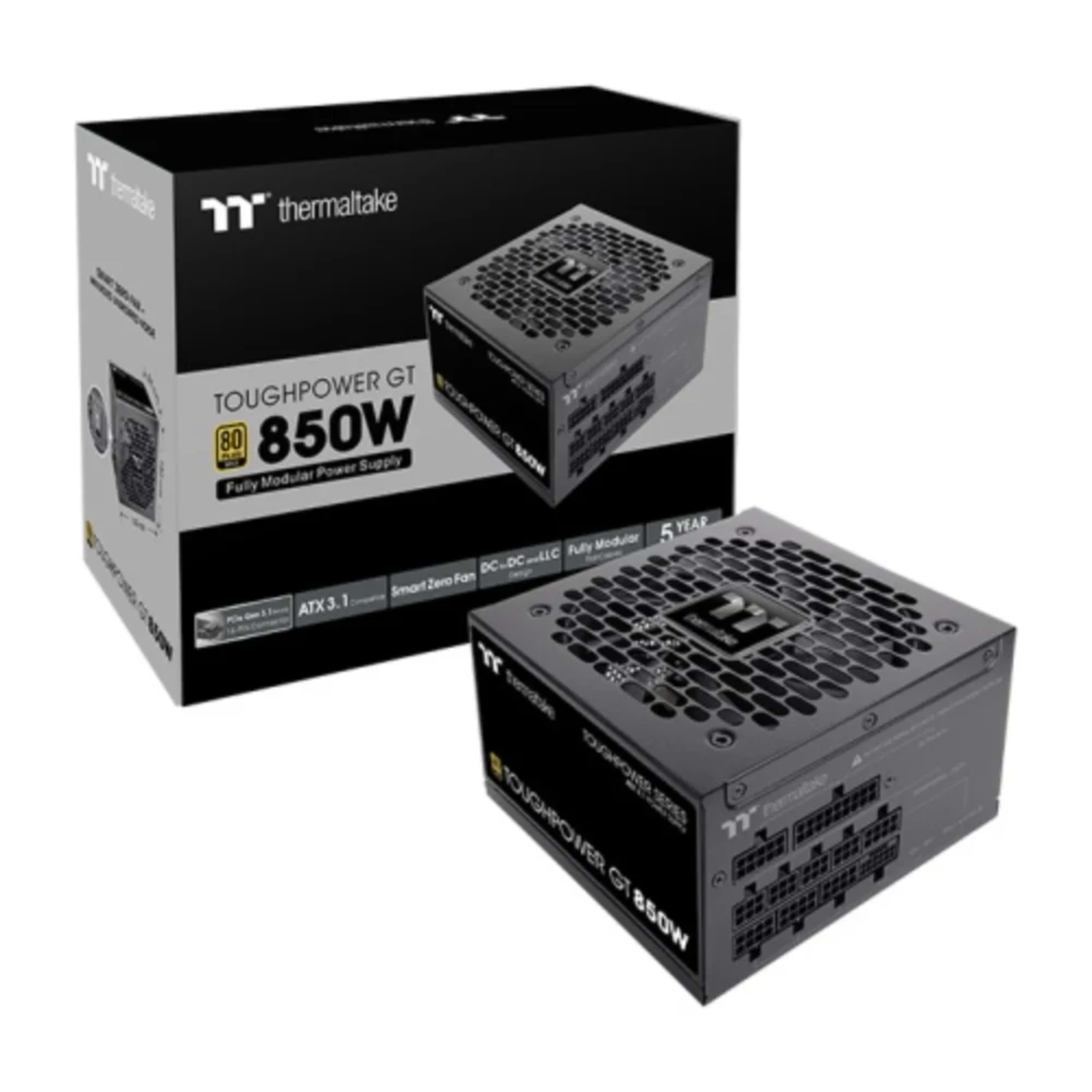 Thermaltake ToughPower GT 850W ATX 3.1 Standard Power Supply - 80 Plus Gold Efficiency, Fully Modular 5 Thermaltake ToughPower GT 850W ATX 3.1 Standard Power Supply - 80 Plus Gold Efficiency, Fully Modular thumbnail 5