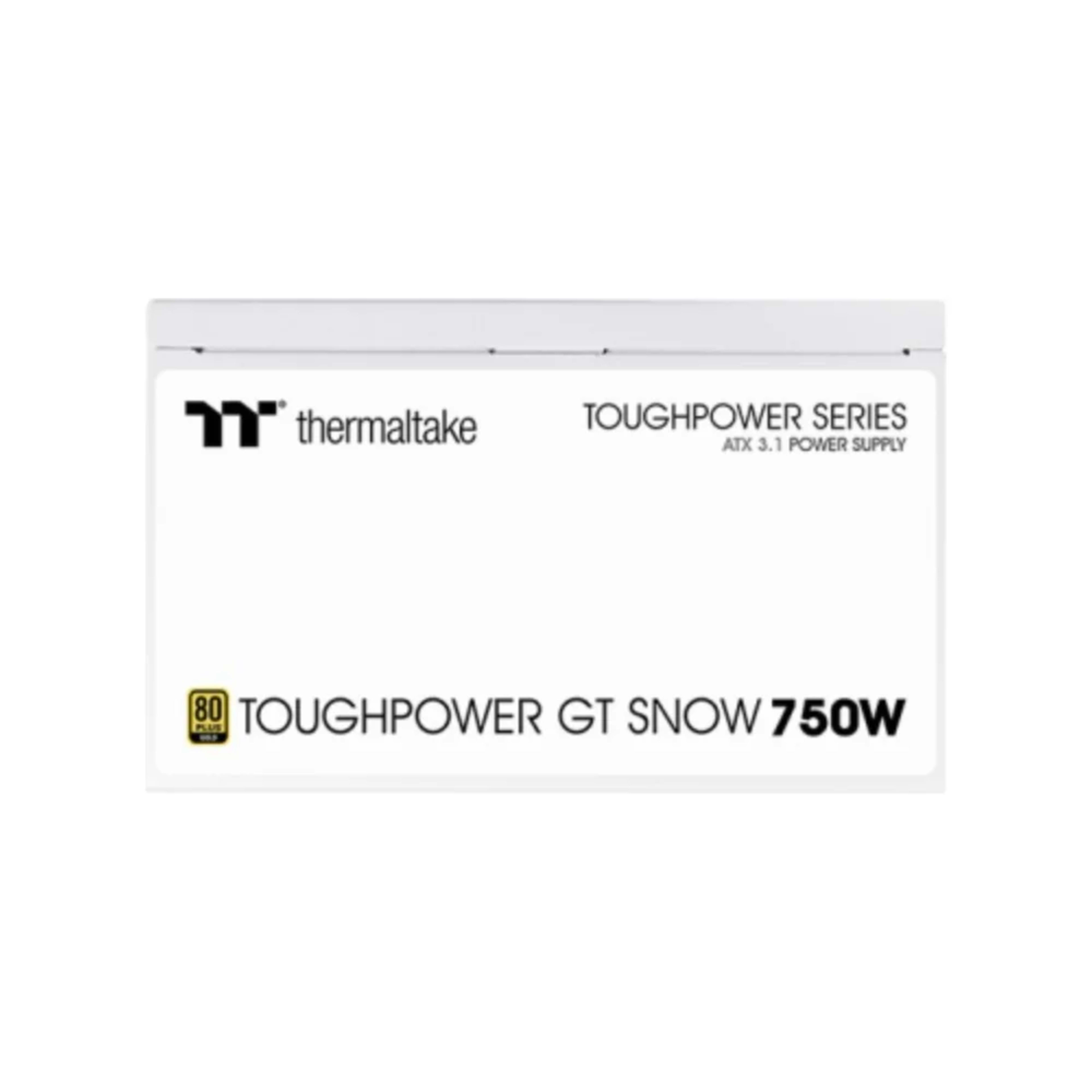 Thermaltake Toughpower GT Snow Power Supply, 750W, 80 PLUS Gold, Fully Modular, ATX 3.1, PCIe Gen 5.1, White 2 Thermaltake Toughpower GT Snow Power Supply, 750W, 80 PLUS Gold, Fully Modular, ATX 3.1, PCIe Gen 5.1, White thumbnail 2