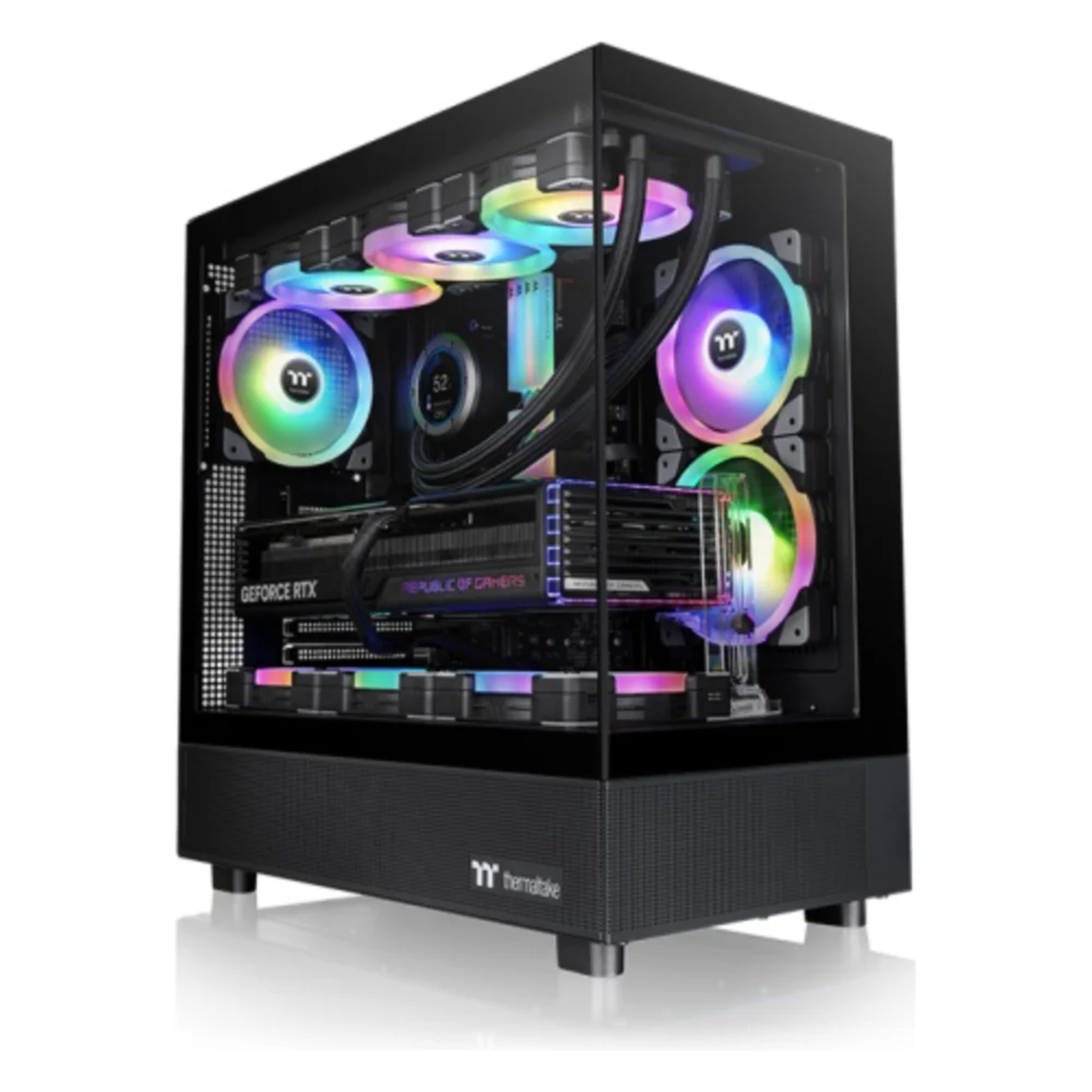 Thermaltake View 270 TG ARGB V2 Black | Win | SPCC | Tempered Glass*2 | 120mm ARGB Lite Reverse Fan*2 + 120mm ARGB Lite Fan*1 - Main Image Thermaltake View 270 TG ARGB V2 Black | Win | SPCC | Tempered Glass*2 | 120mm ARGB Lite Reverse Fan*2 + 120mm ARGB Lite Fan*1 - Main Image
