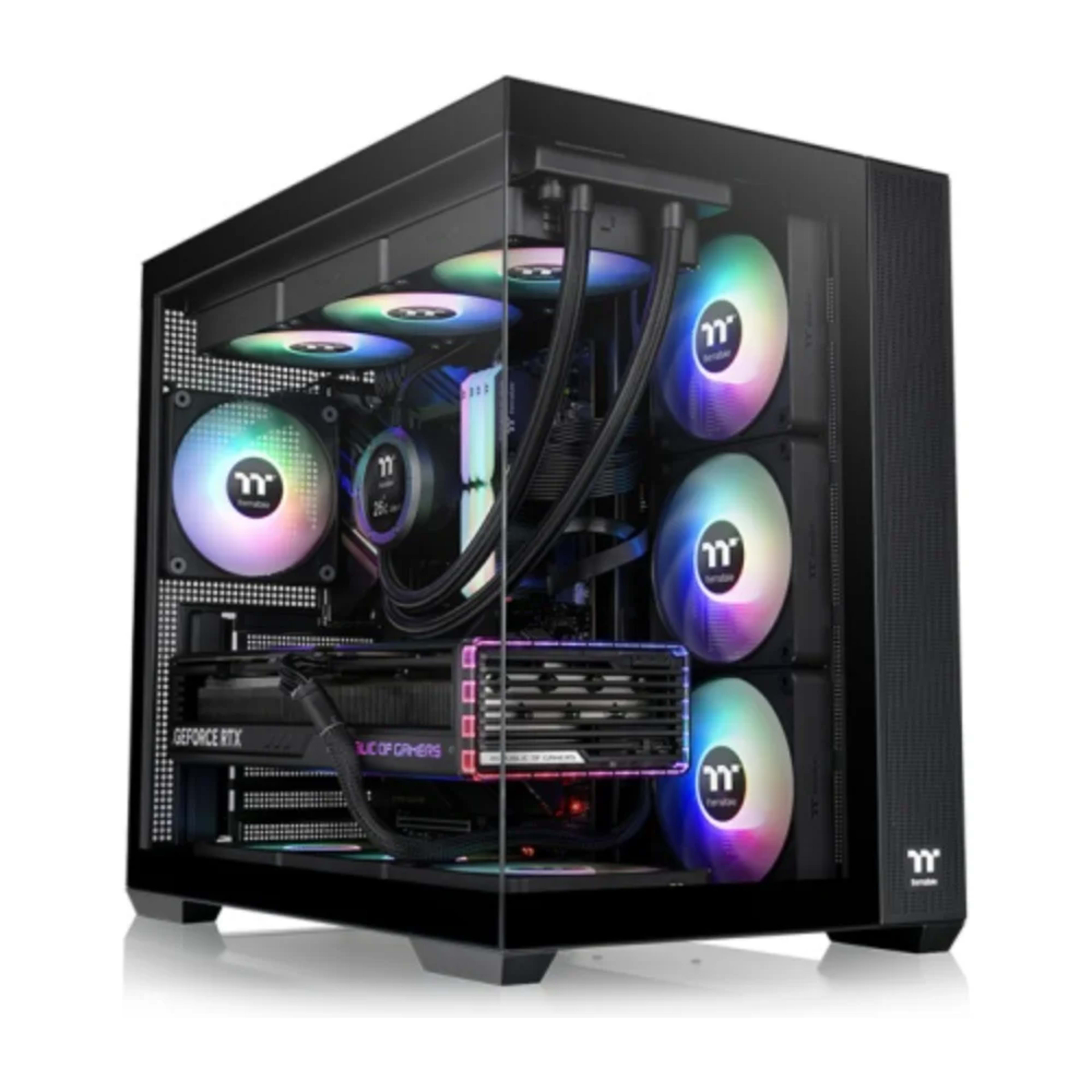 Thermaltake View 380 TG ARGB Mid Tower Gaming Case – Black - Main Image