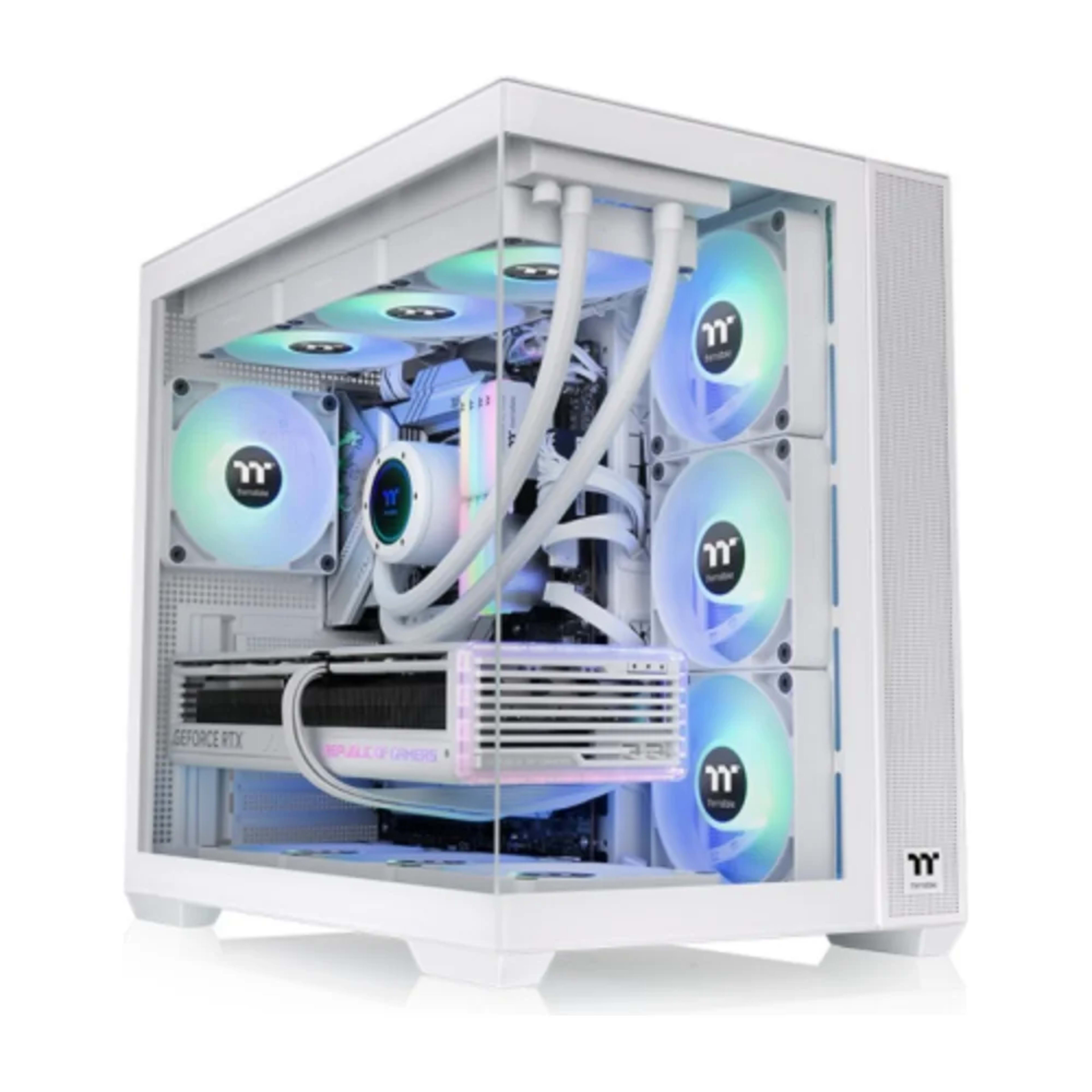 Thermaltake View 380 TG ARGB Mid Tower Gaming Case – Snow - Main Image