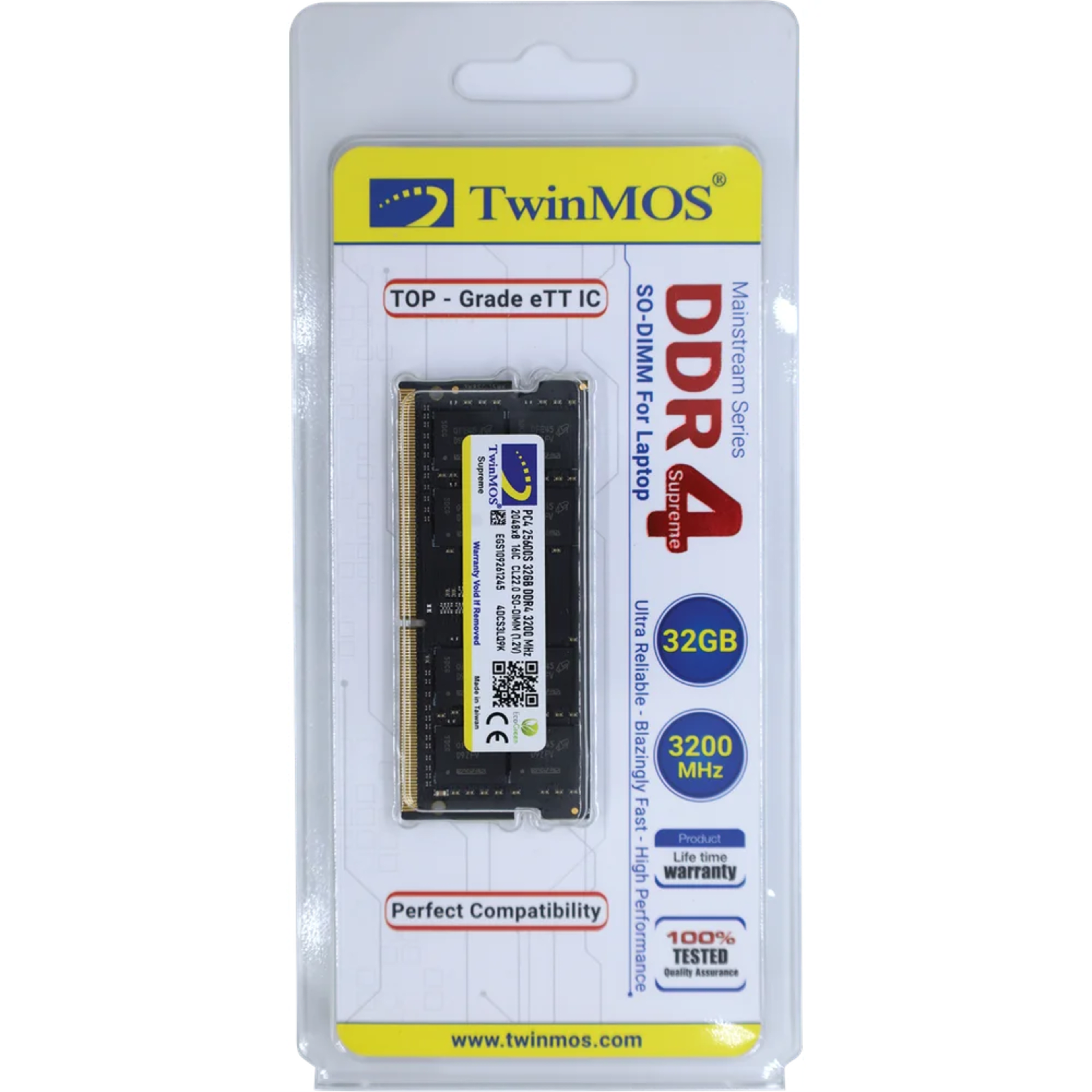 Twinmos 4GB DDR4 3200MHz Laptop 2 Twinmos 4GB DDR4 3200MHz Laptop thumbnail 2