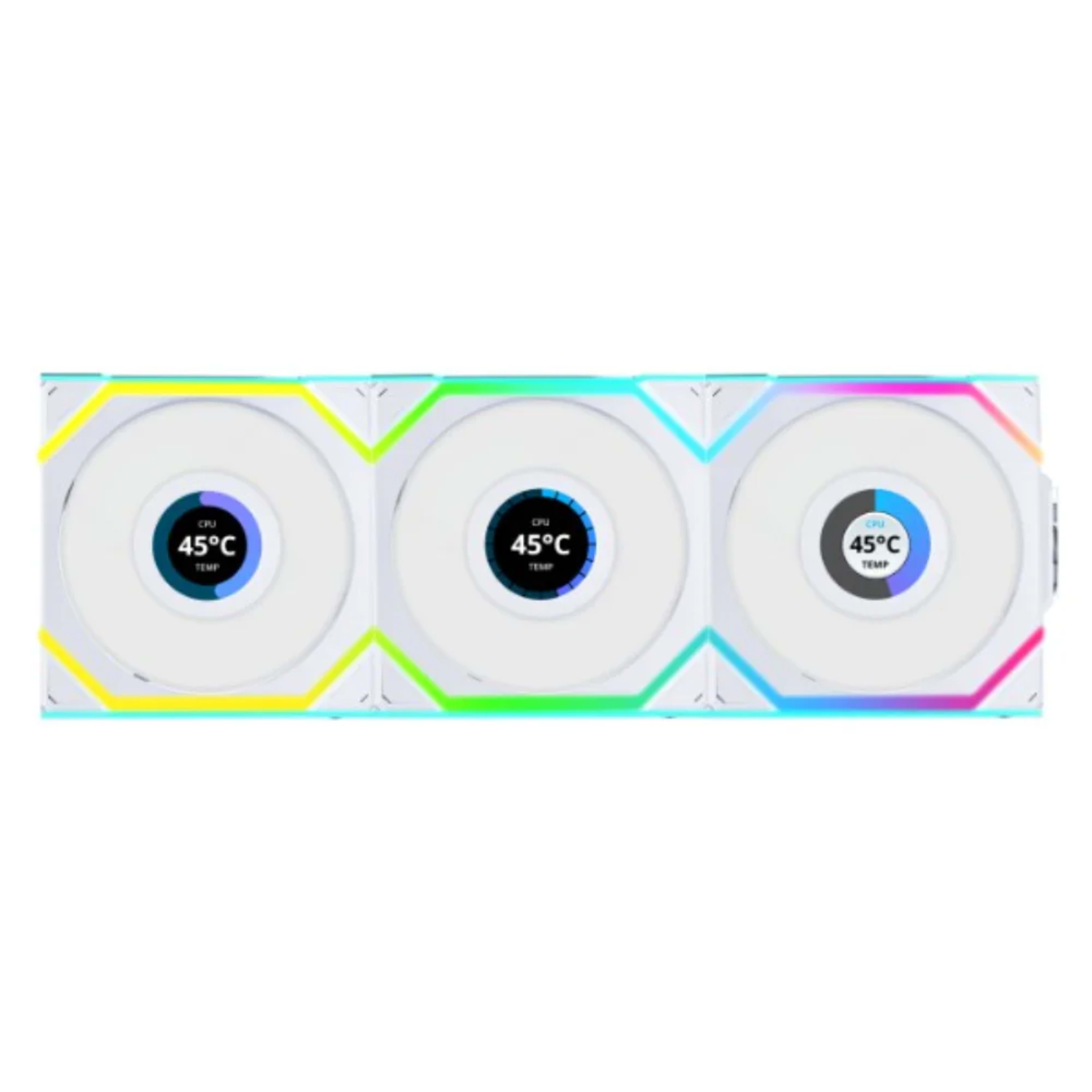 UNI Fan SL-120 LCD  Reverse Wireless White thumbnail 3