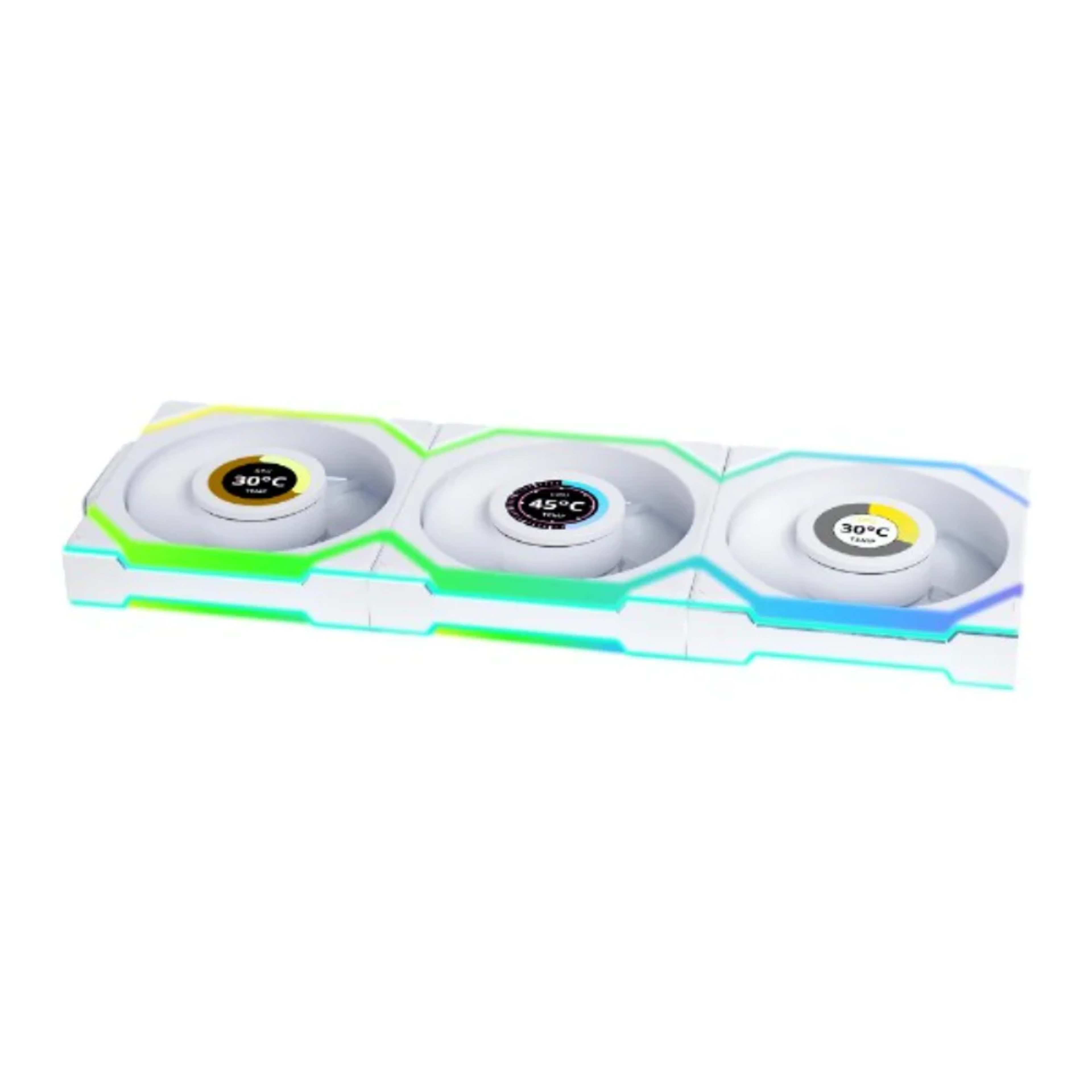 UNI Fan SL-120 LCD  Reverse Wireless White thumbnail 2