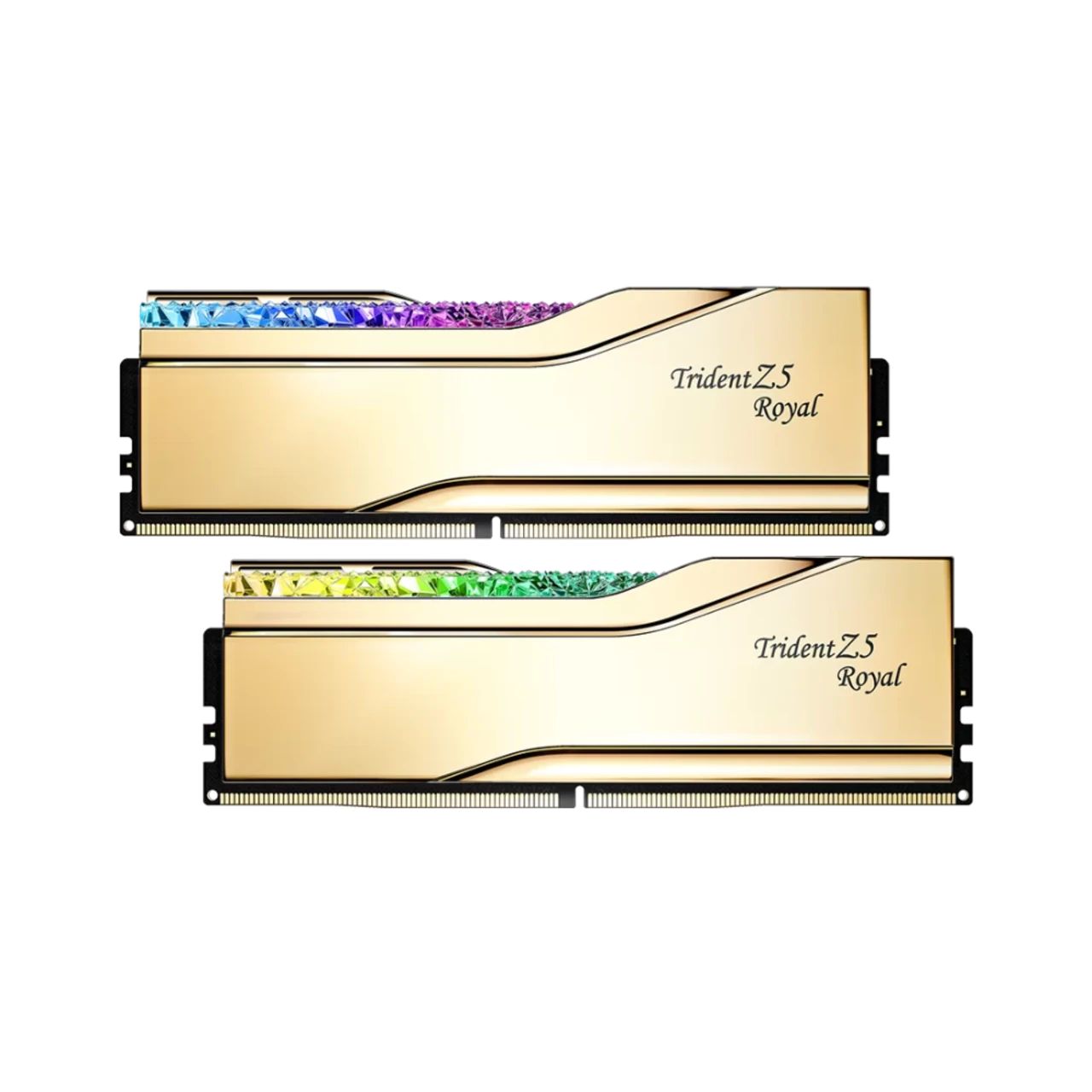 32GB (16x2) KIT 6400mhz TRIDENT Z5 ROYAL (INTEL) RGB GOLD - Main Image 32GB (16x2) KIT 6400mhz TRIDENT Z5 ROYAL (INTEL) RGB GOLD - Main Image