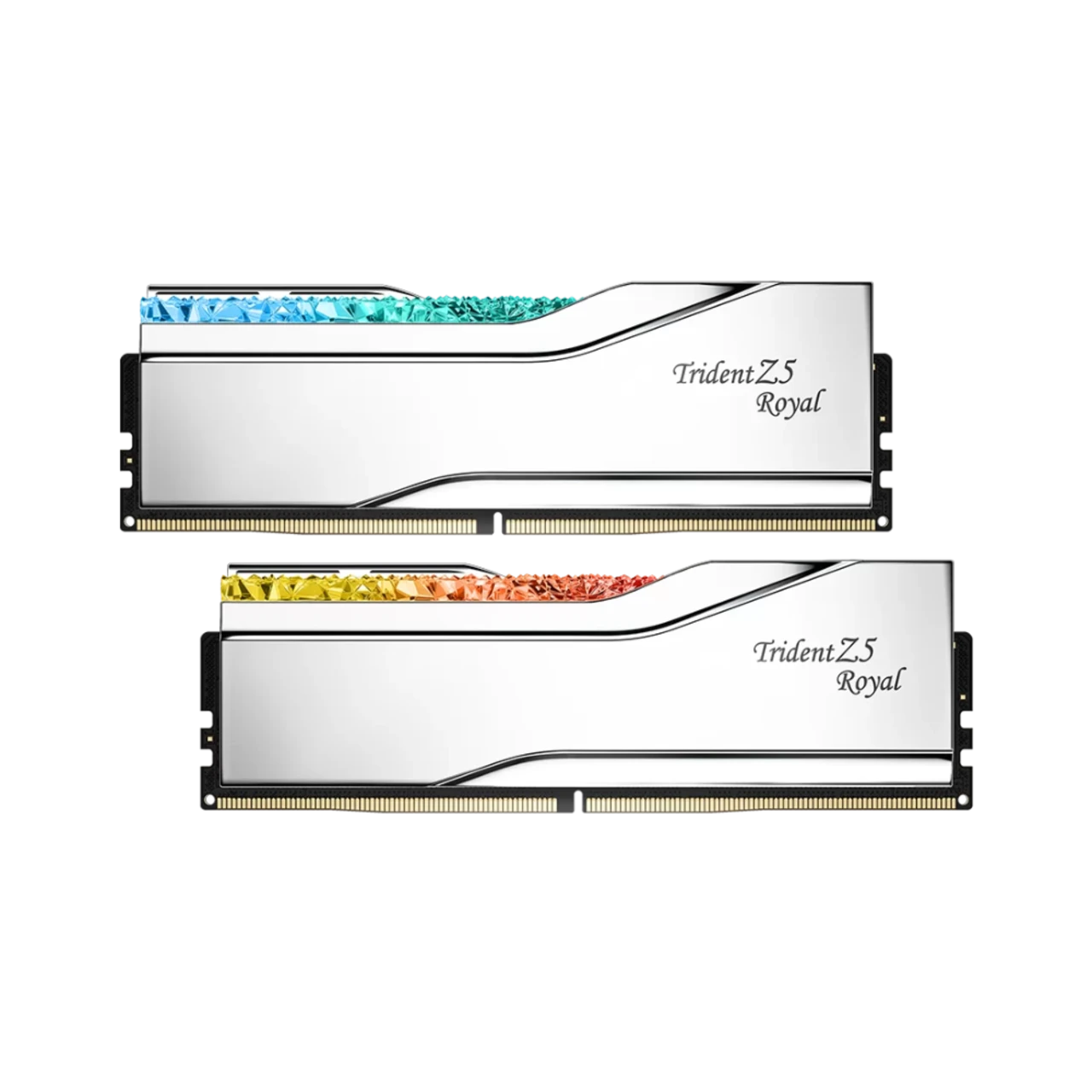 32GB (16x2) KIT 6400mhz TRIDENT Z5 ROYAL (INTEL) RGB SILVER - Main Image 32GB (16x2) KIT 6400mhz TRIDENT Z5 ROYAL (INTEL) RGB SILVER - Main Image