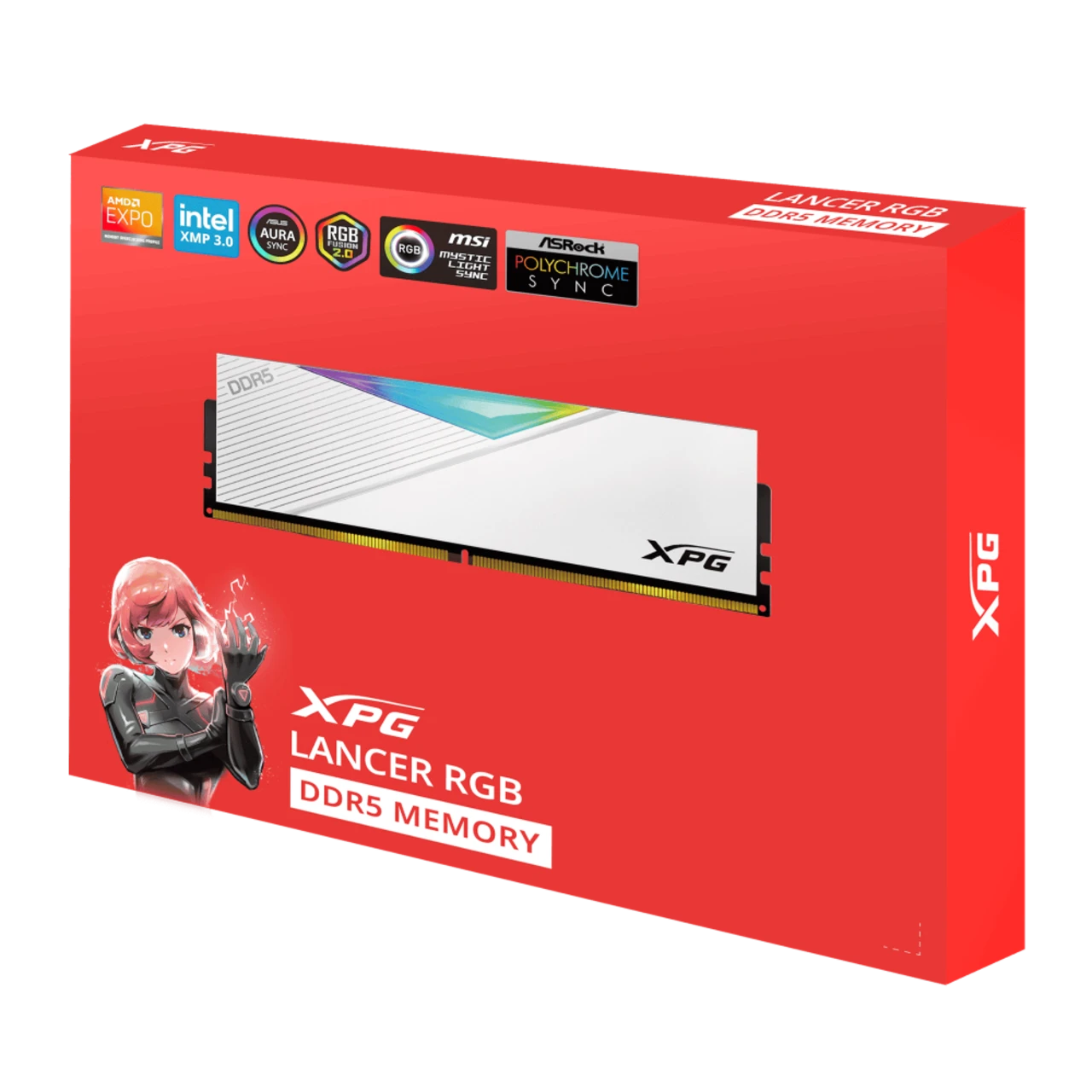 XPG 64GB 6000MHz LANCER BLADE DDR5 DESKTOP RGB ( Dual Pack 32 x 2 ) (WHITE) (CL 30-40-40) 4 XPG 64GB 6000MHz LANCER BLADE DDR5 DESKTOP RGB ( Dual Pack 32 x 2 ) (WHITE) (CL 30-40-40) thumbnail 4
