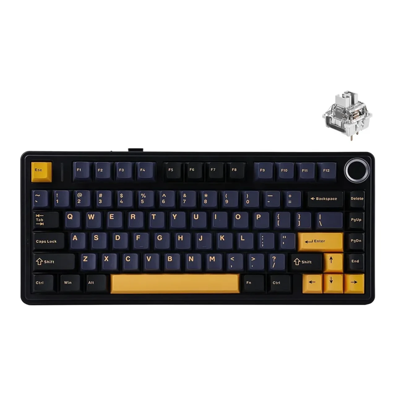 AULA F75 Black+Dark Blue+Orange - Gray Wood Switch Wireless Mechanical Gaming Keyboard 5 AULA F75 Black+Dark Blue+Orange - Gray Wood Switch Wireless Mechanical Gaming Keyboard thumbnail 5