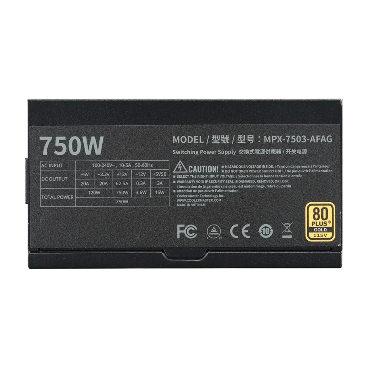 COOLER MASTER MWE Gold 750W V3 2 COOLER MASTER MWE Gold 750W V3 thumbnail 2