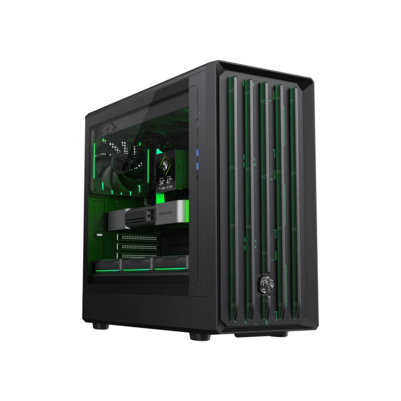 GameMax CLAW 460 BK Mid Tower Where Air Moves With Style - Black 5 GameMax CLAW 460 BK Mid Tower Where Air Moves With Style - Black thumbnail 5