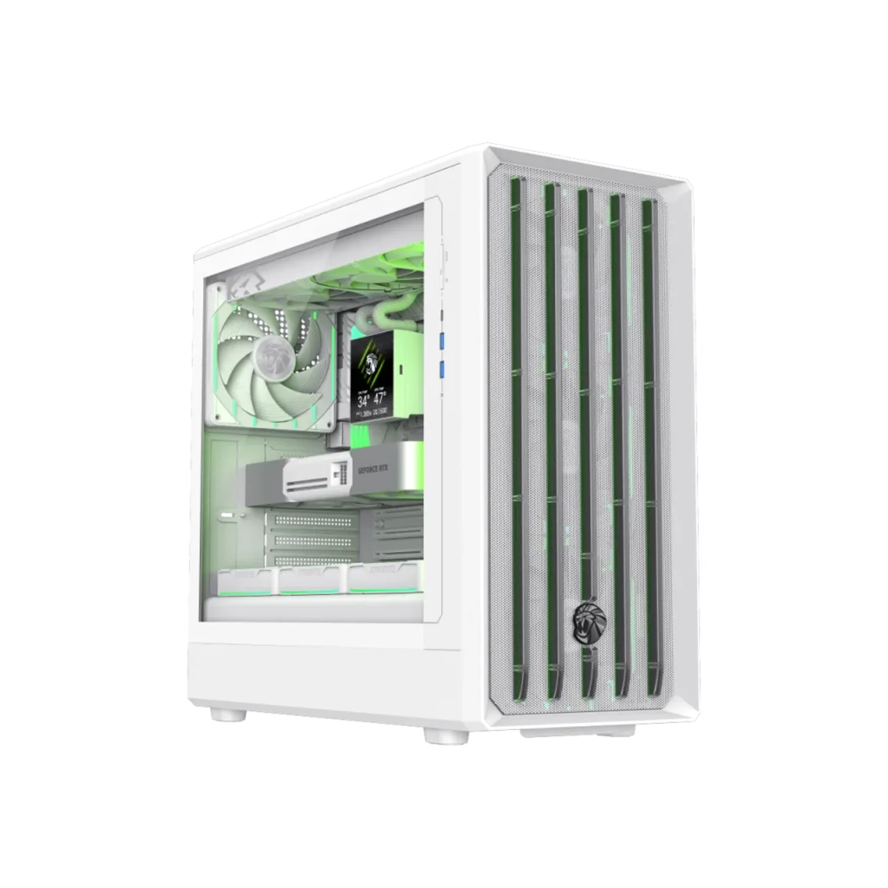 GameMax CLAW 460 BK Mid Tower Where Air Moves With Style - White 5 GameMax CLAW 460 BK Mid Tower Where Air Moves With Style - White thumbnail 5