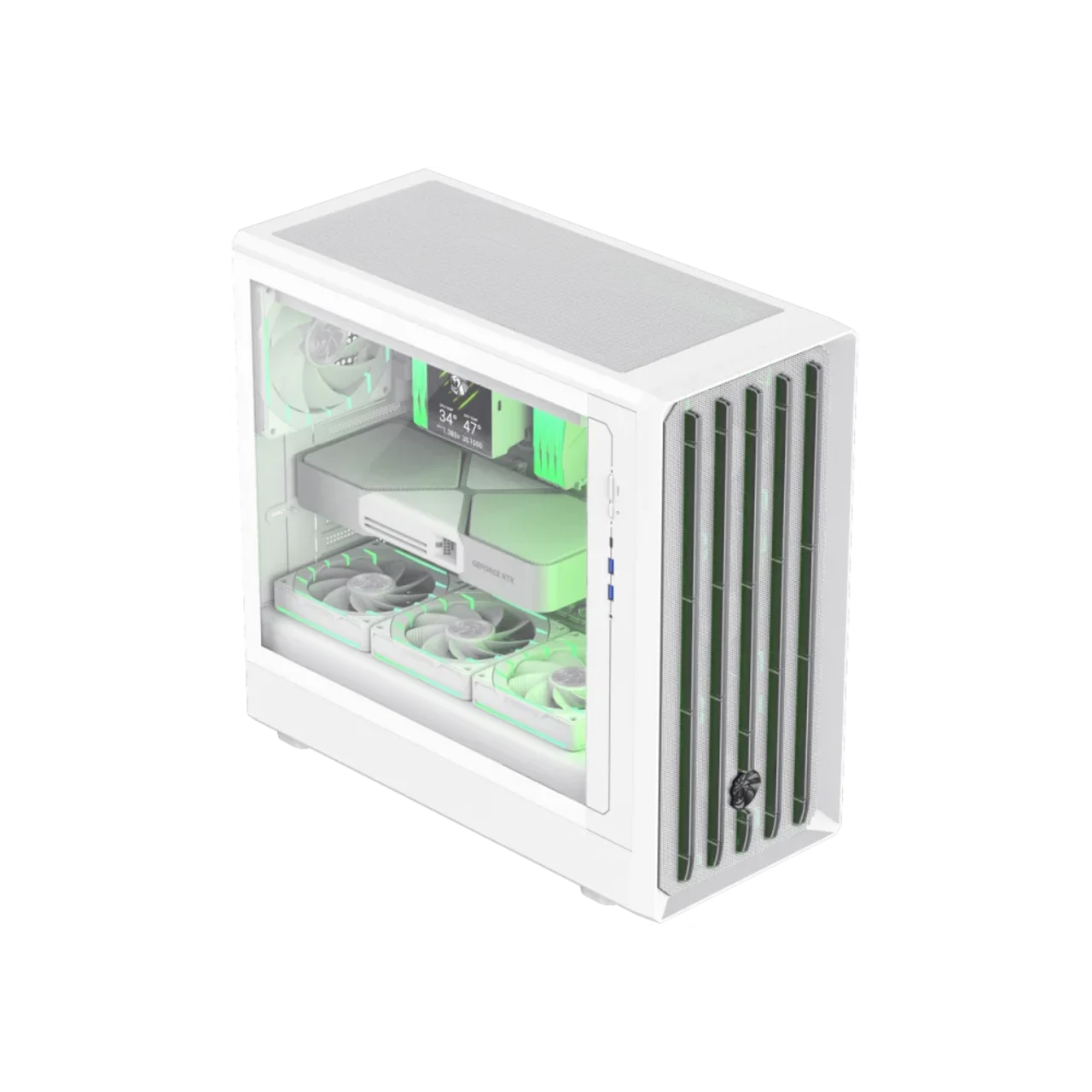 GameMax CLAW 460 BK Mid Tower Where Air Moves With Style - White 2 GameMax CLAW 460 BK Mid Tower Where Air Moves With Style - White thumbnail 2