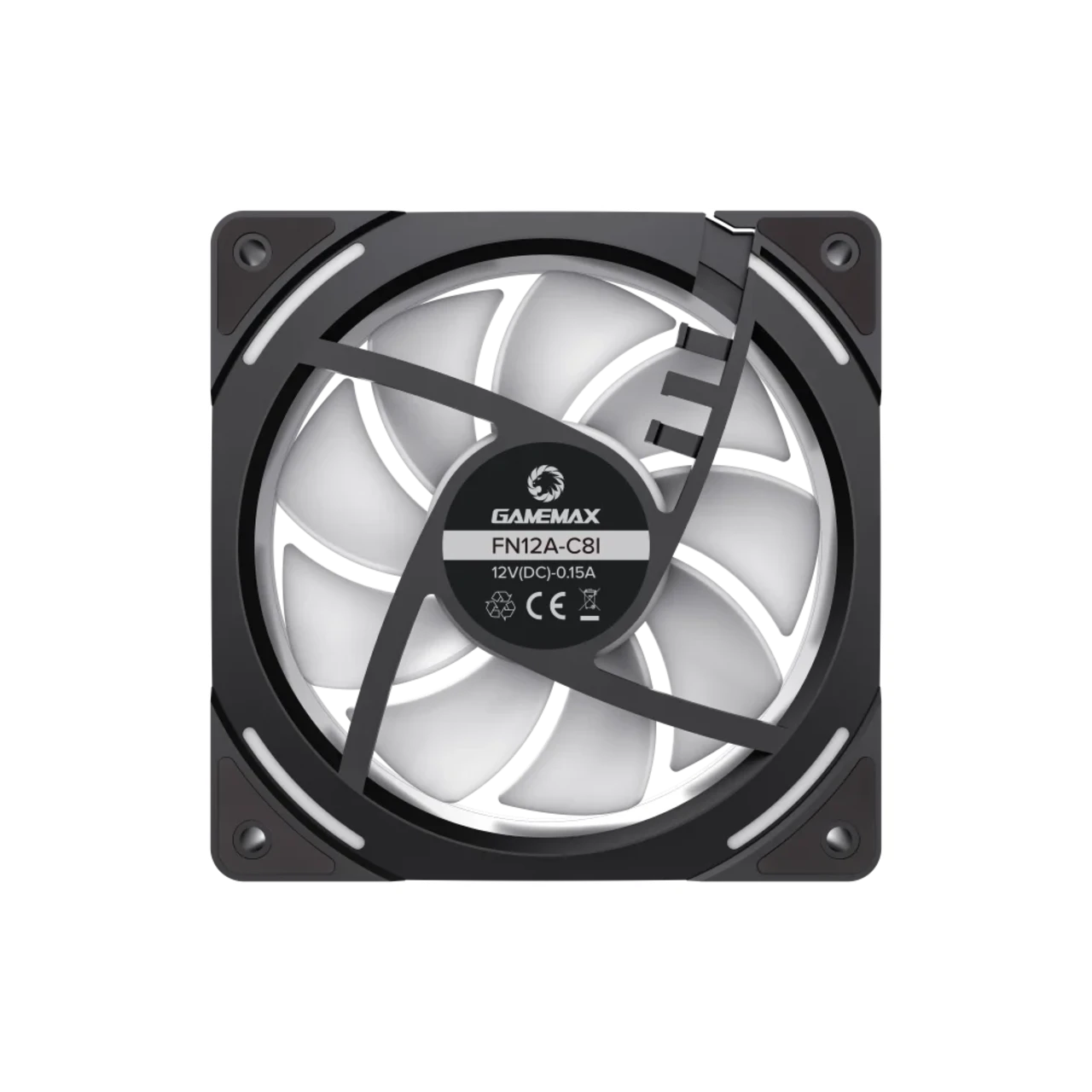 GameMax FN12A-C8I B 120mm ARGB Fan — High-Performance Quiet Cooling -Black 2 GameMax FN12A-C8I B 120mm ARGB Fan — High-Performance Quiet Cooling -Black thumbnail 2