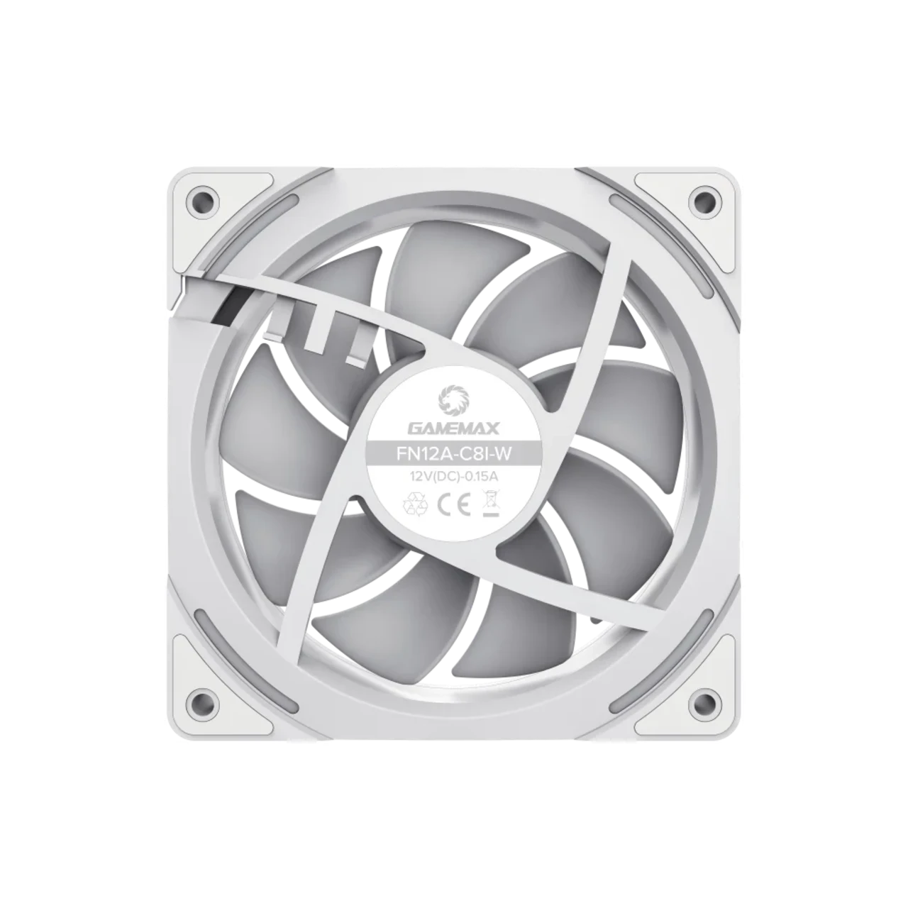 GameMax FN12A-C8I W 120mm ARGB Fan — High-Performance Quiet Cooling -White 2 GameMax FN12A-C8I W 120mm ARGB Fan — High-Performance Quiet Cooling -White thumbnail 2