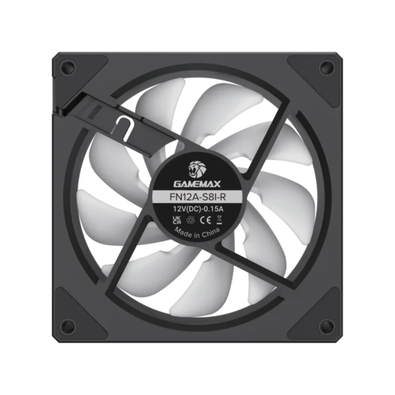 GameMax FN12A-S8I-R, Reverse 120mm ARGB Fan - Black - Main Image GameMax FN12A-S8I-R, Reverse 120mm ARGB Fan - Black - Main Image