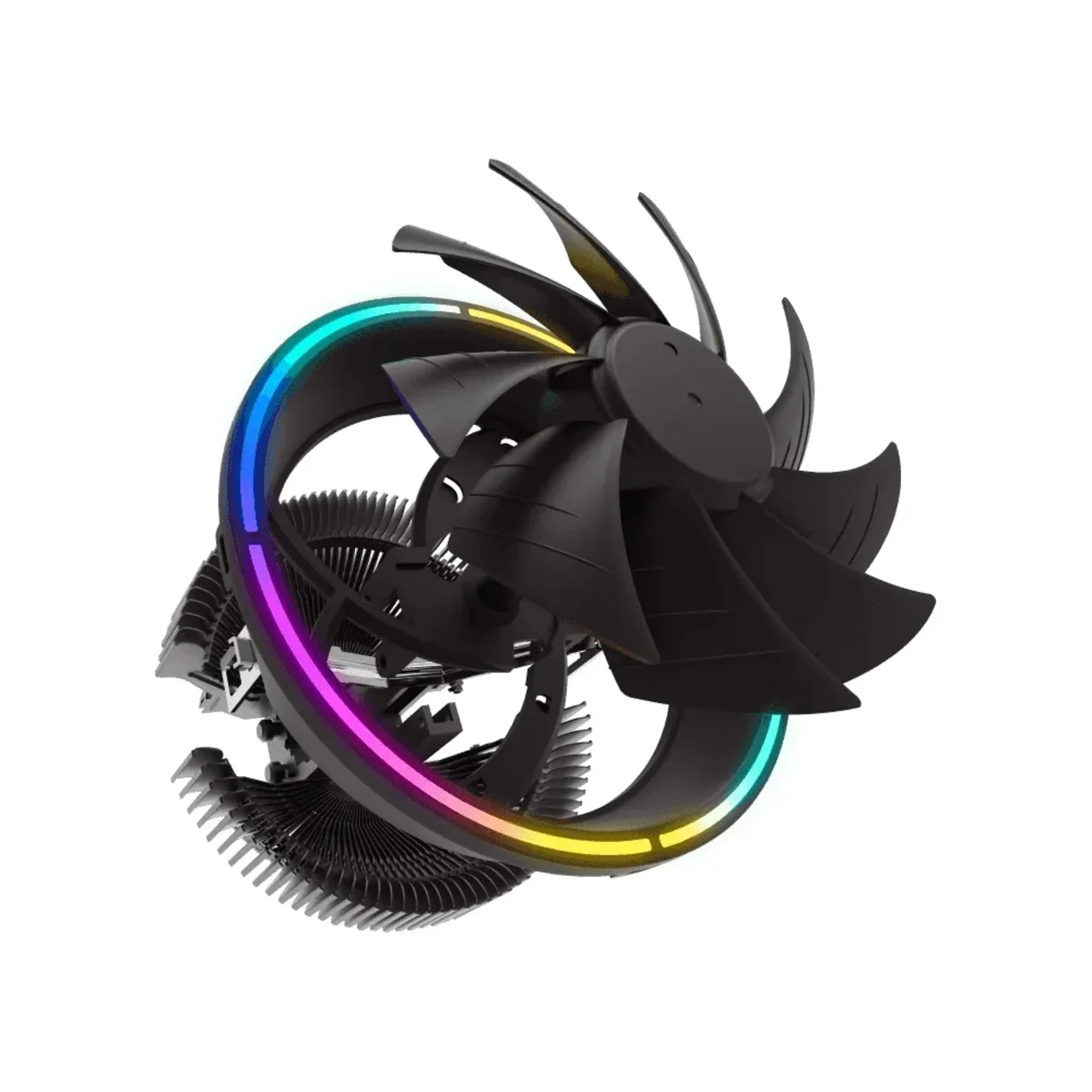 GameMax GAMMA 200 RGB CPU Cooler. UNIQUE DESIGN. Top-Flow Air CPU Cooler - Black 4 GameMax GAMMA 200 RGB CPU Cooler. UNIQUE DESIGN. Top-Flow Air CPU Cooler - Black thumbnail 4