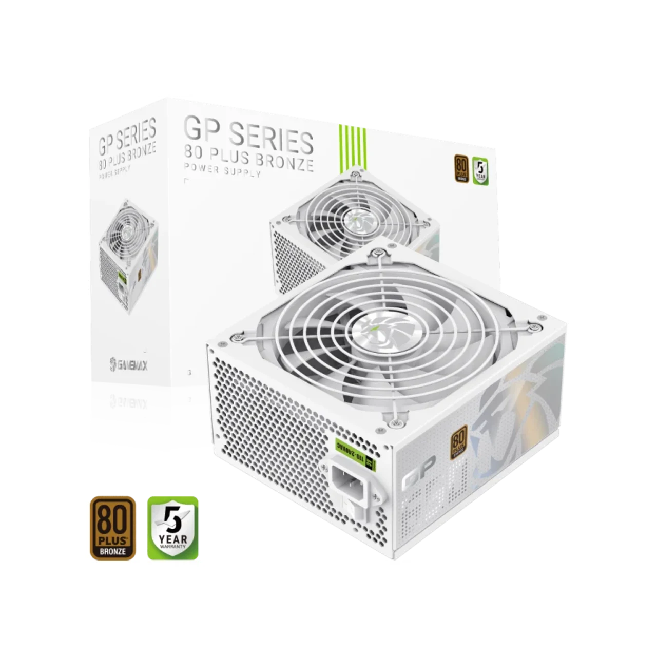 GameMax GP 650B HW 80+ Bronze Ultra-Stable, Smart Fan, and Premium Heat Dissipation Power Supply - White 5 GameMax GP 650B HW 80+ Bronze Ultra-Stable, Smart Fan, and Premium Heat Dissipation Power Supply - White thumbnail 5