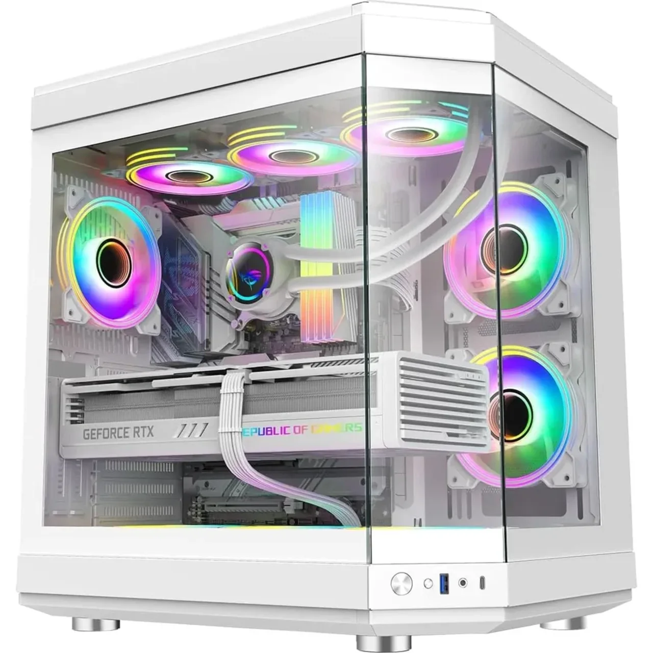 GameMax HYPE-A WH full viewed designed Mid Tower ATX PC Gamig Case - White 4 GameMax HYPE-A WH full viewed designed Mid Tower ATX PC Gamig Case - White thumbnail 4