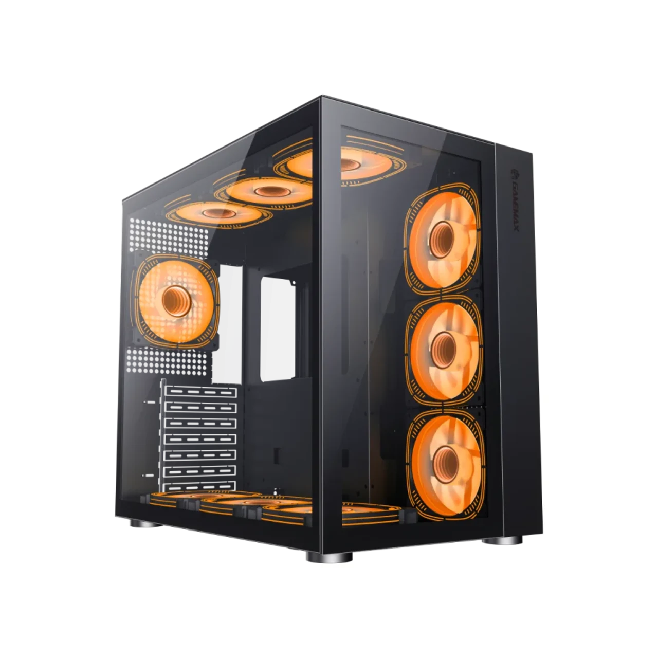 GameMax INFINITY BK ATX Mid Tower Tempered Glass, RGB Lighting, Modular Design Gaming Case - Black 3 GameMax INFINITY BK ATX Mid Tower Tempered Glass, RGB Lighting, Modular Design Gaming Case - Black thumbnail 3