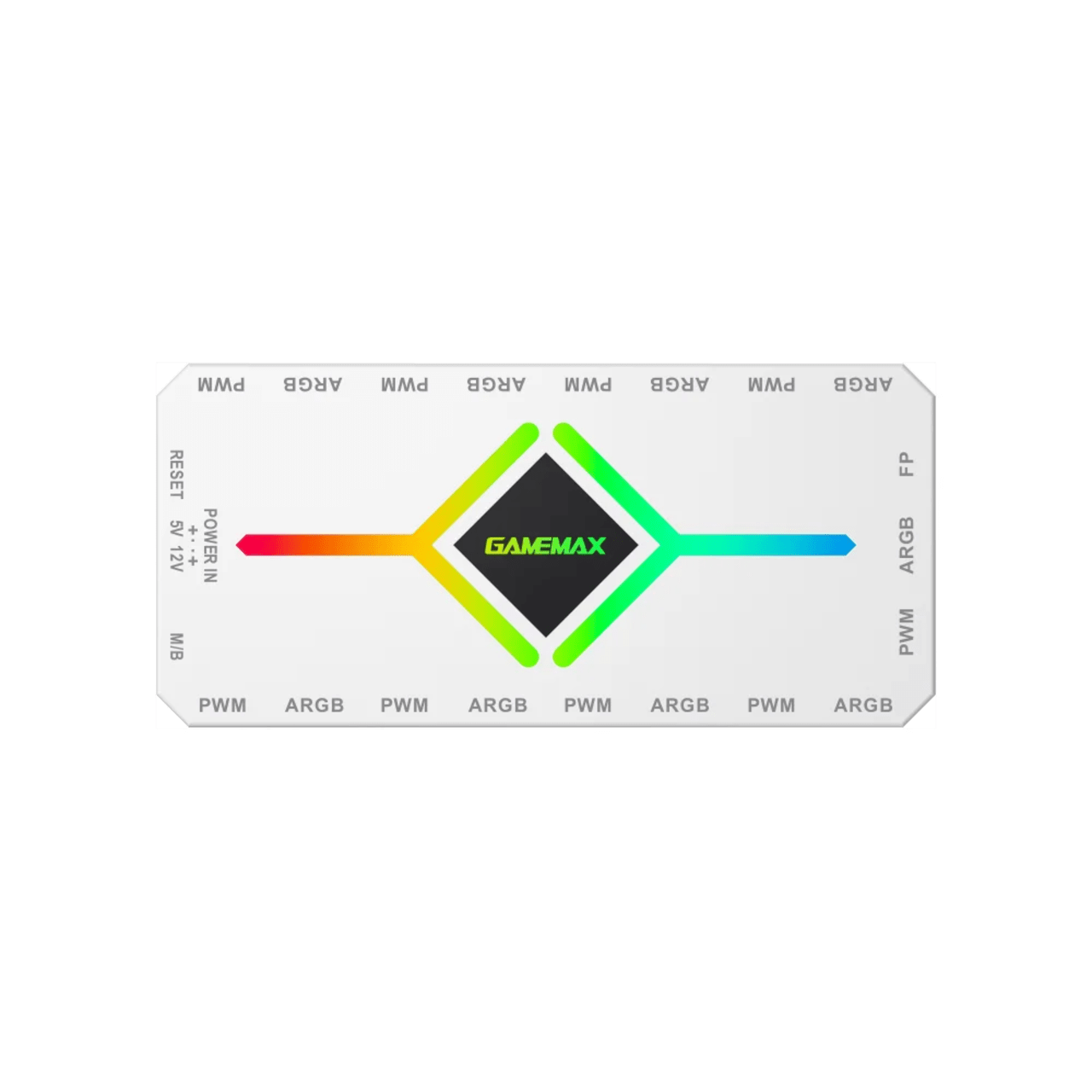 GameMax V4.0 ARGB HUB PWM HW Controller. White thumbnail 6