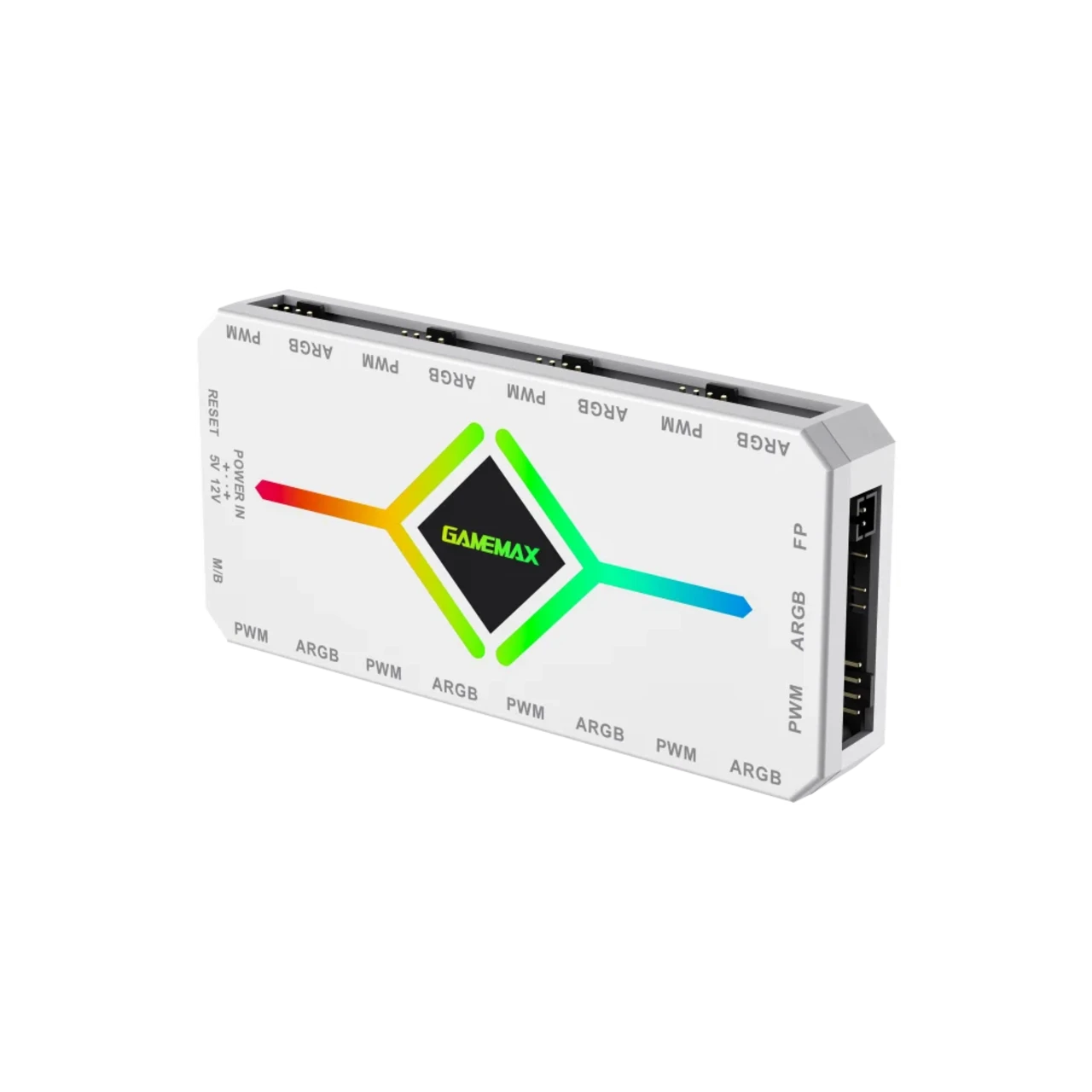 GameMax V4.0 ARGB HUB PWM HW Controller. White thumbnail 2