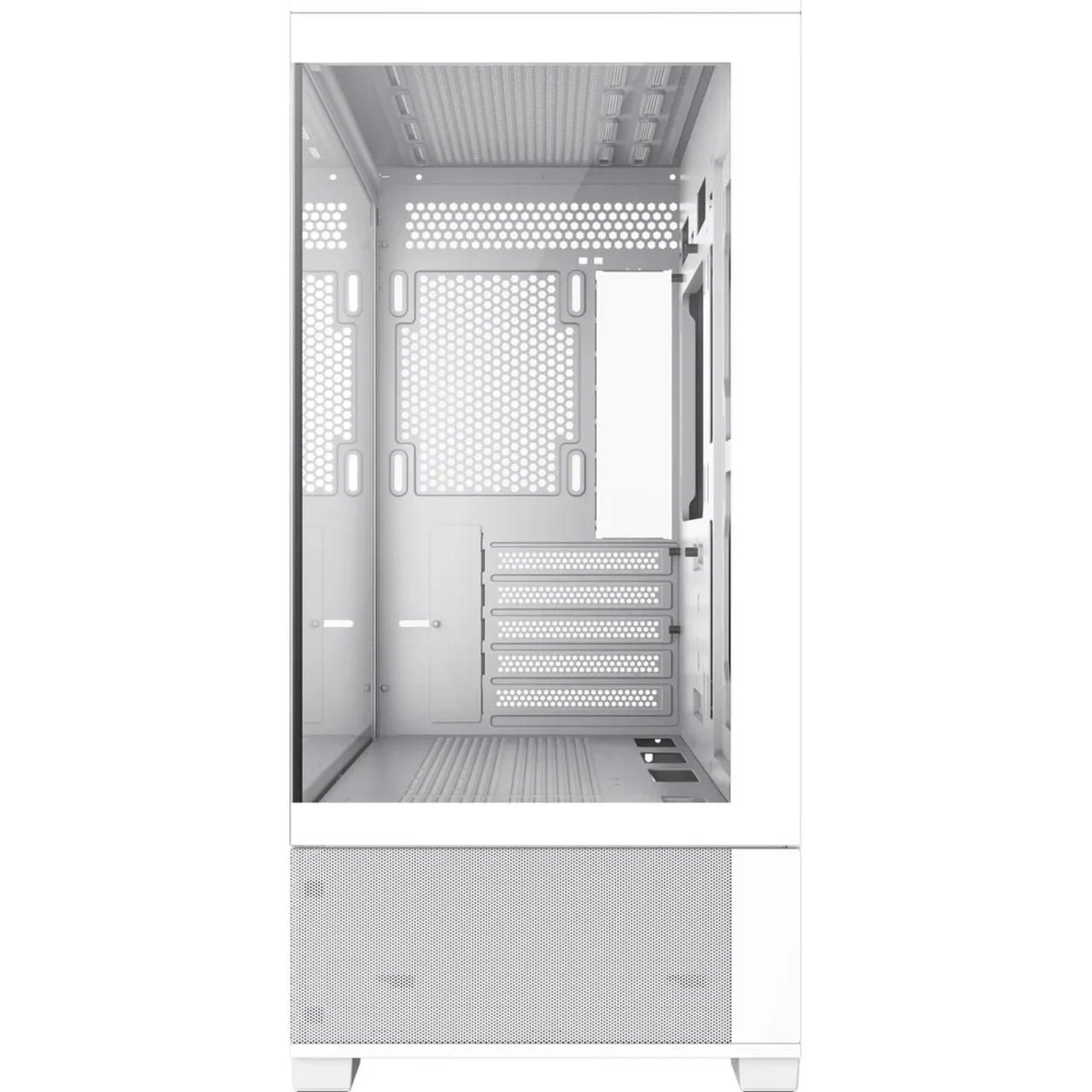 GameMAx Vista MW Micro ATX tower - Aesthetic looks, airflow focus Glass to Glass full view - White 3 GameMAx Vista MW Micro ATX tower - Aesthetic looks, airflow focus Glass to Glass full view - White thumbnail 3