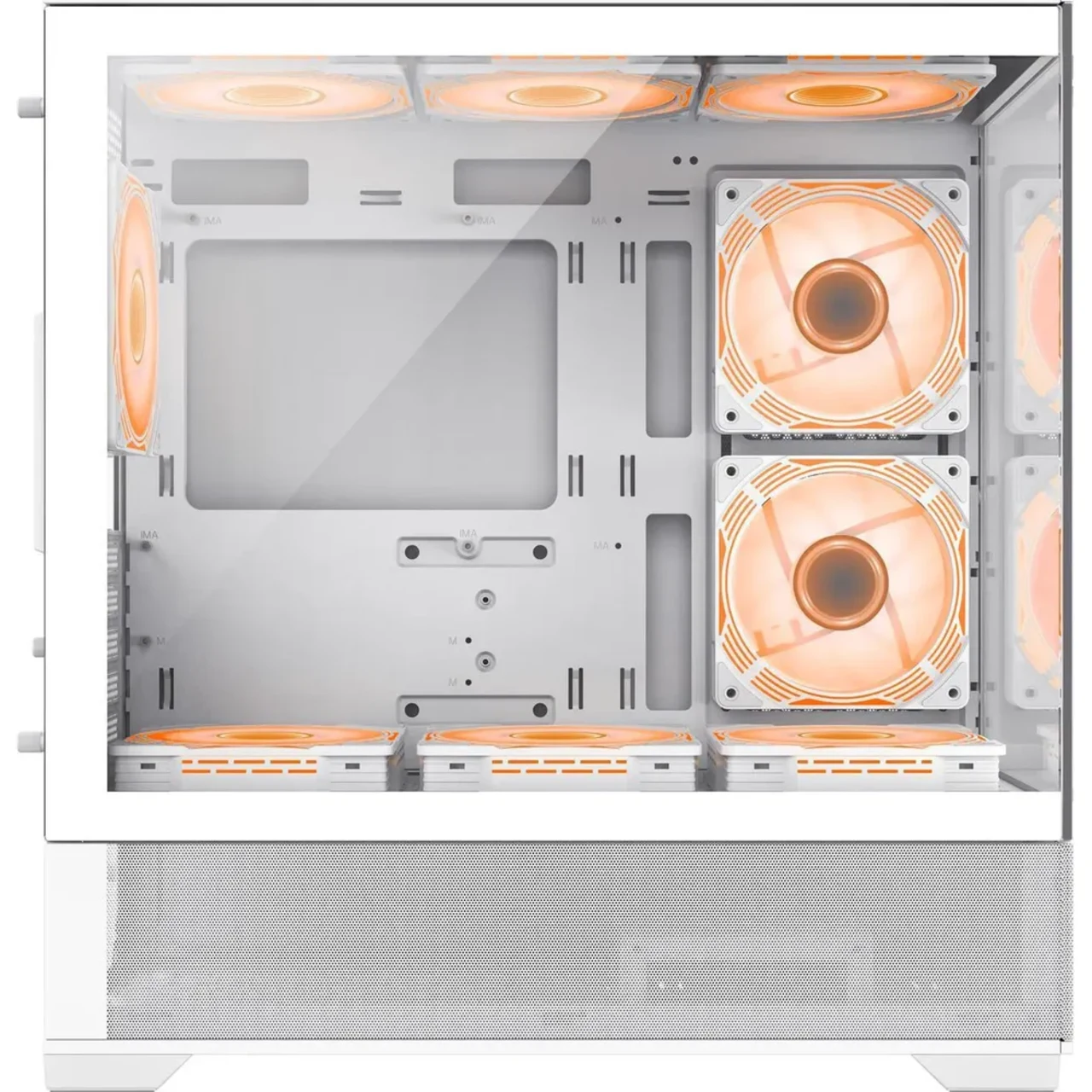 GameMAx Vista MW Micro ATX tower - Aesthetic looks, airflow focus Glass to Glass full view - White 6 GameMAx Vista MW Micro ATX tower - Aesthetic looks, airflow focus Glass to Glass full view - White thumbnail 6