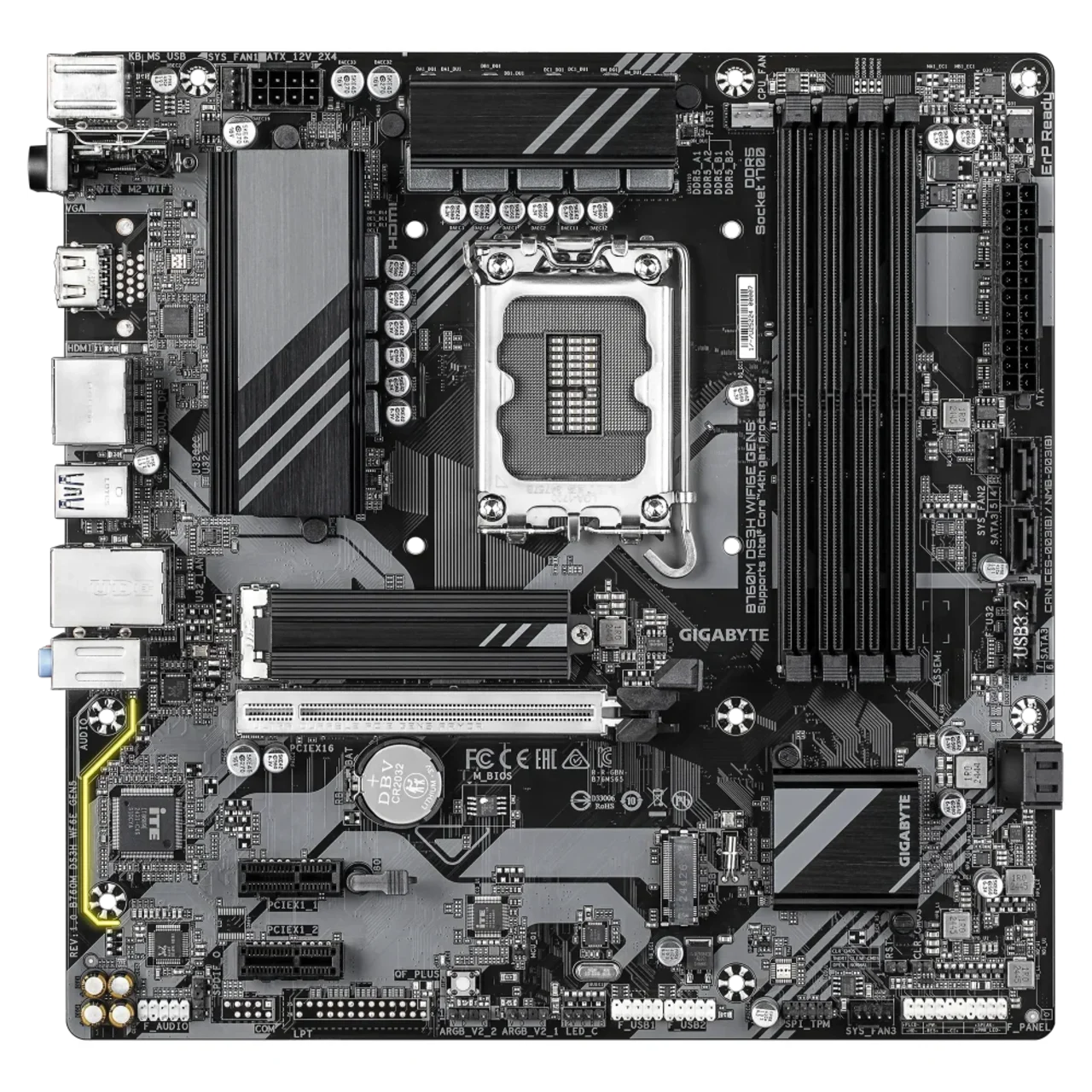 GIGABYTE MB INTEL B760M DS3H WIFI6E  GEN 5 DDR - Main Image