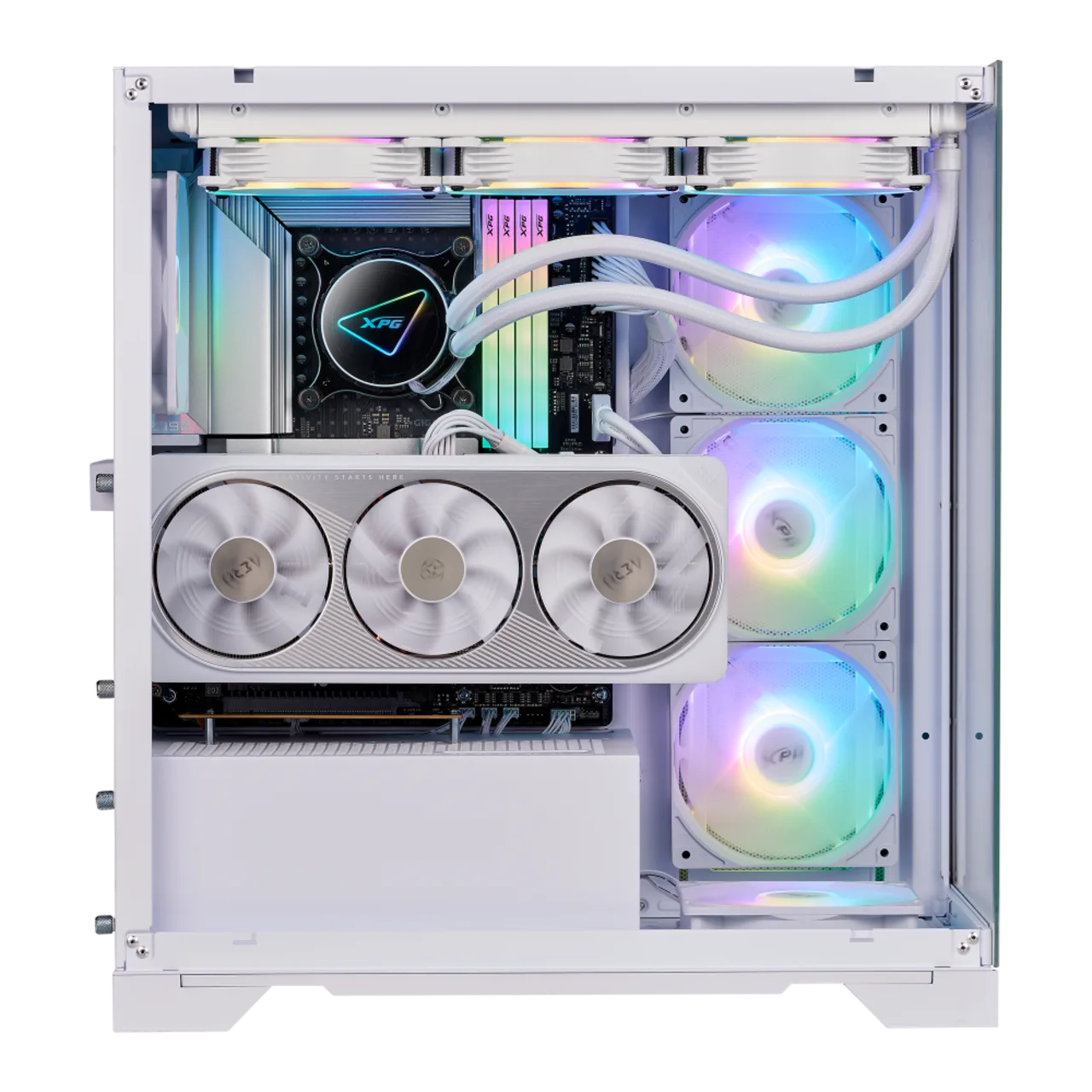 XPG INVADER X Mid Tower Gaming Chassis (white)  thumbnail 3
