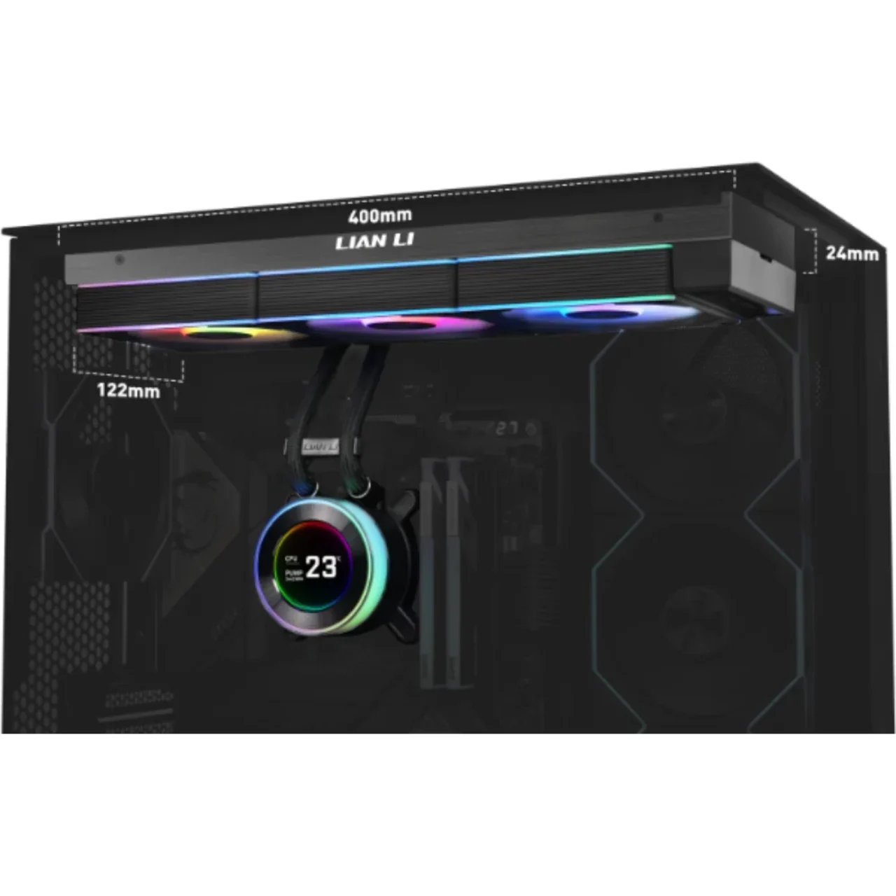 LIANLI Hydroshift II LCD-C Black Fanless thumbnail 4