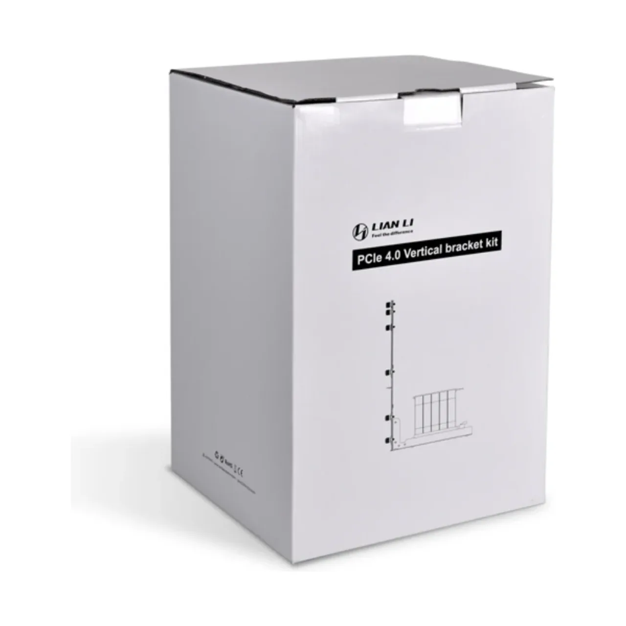 LIANLI O11D-MINI 1W-4 PCIe 4.0 Vertical bracket kit - White - Main Image LIANLI O11D-MINI 1W-4 PCIe 4.0 Vertical bracket kit - White - Main Image