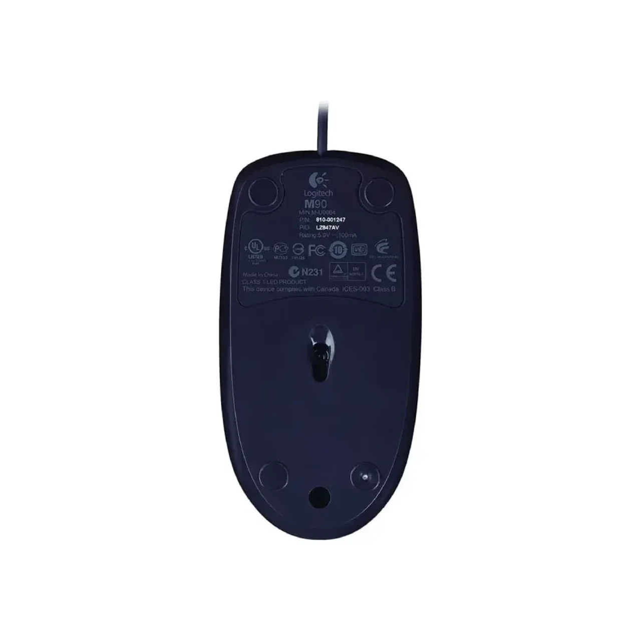 Logitech M90 Optical USB Wired Mouse - Black - Main Image Logitech M90 Optical USB Wired Mouse - Black - Main Image