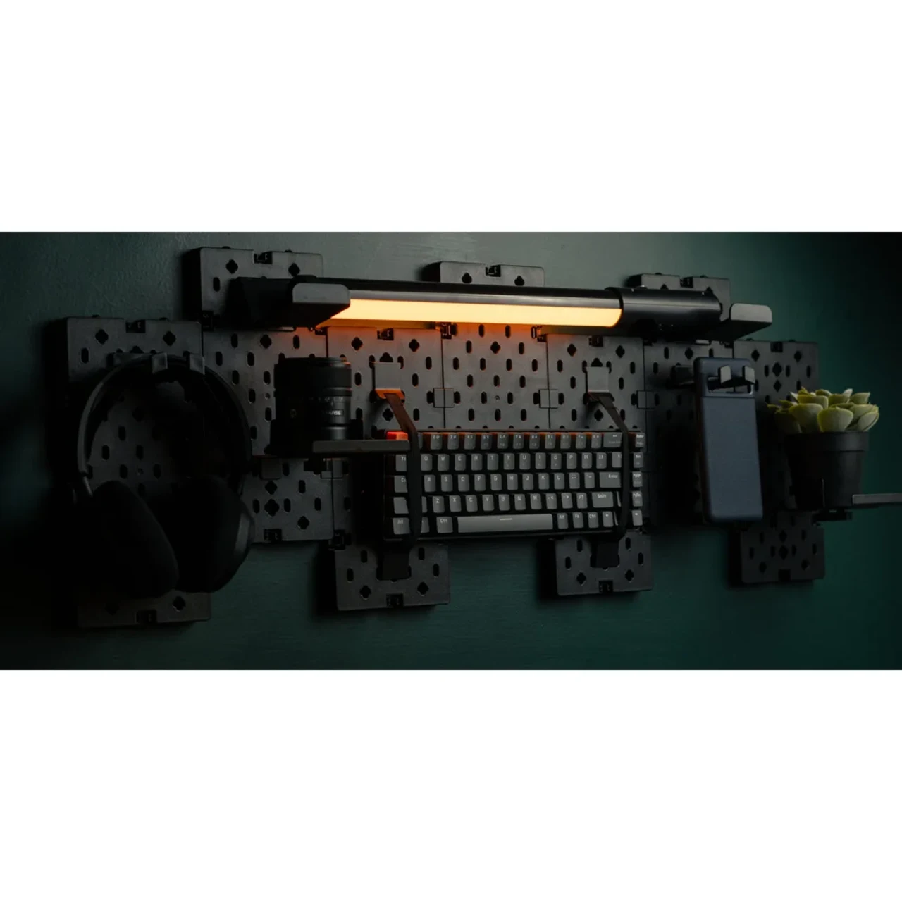 MXG PB-07 Wall Mounted Modular Gaming 7Pcs Pegboards Black - Main Image MXG PB-07 Wall Mounted Modular Gaming 7Pcs Pegboards Black - Main Image