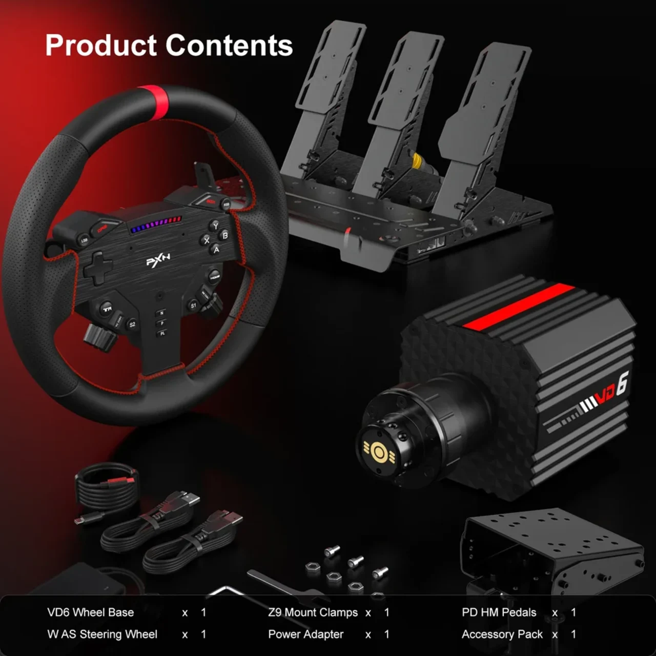 PXN VD6+W AS+PD HM Pedals + Z9  - Main Image