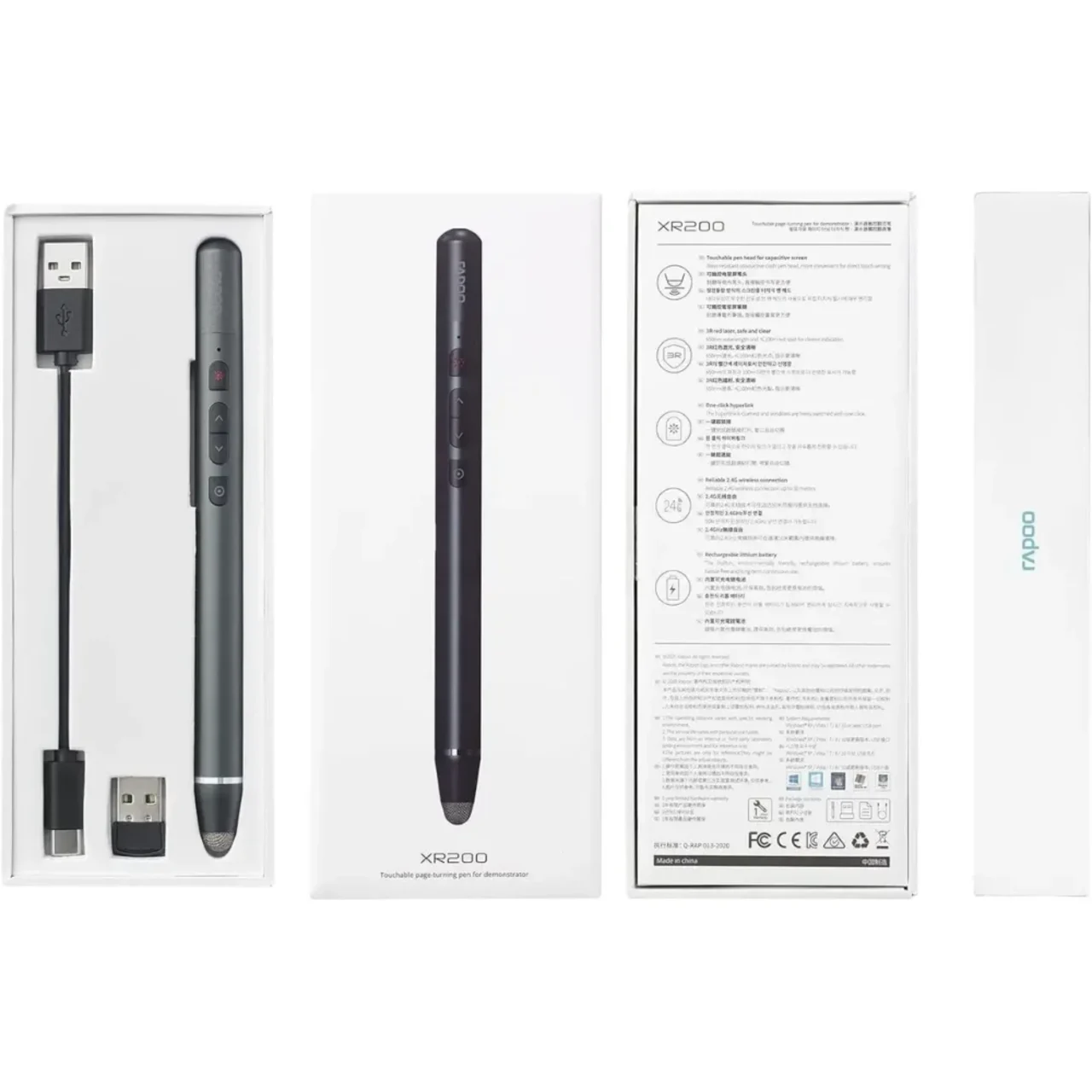 RAPOO Wireless Presenter XR200 Black 2 RAPOO Wireless Presenter XR200 Black thumbnail 2