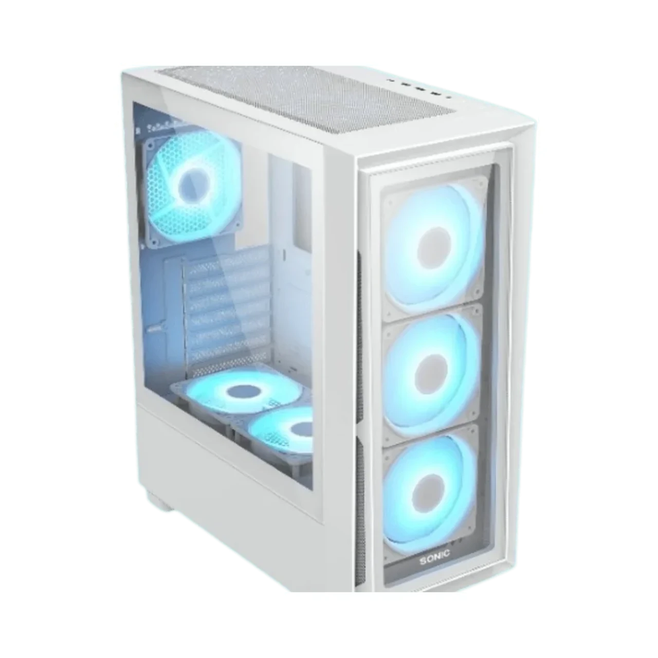 Sonic Casing Gaming C05 White 4 RGB Fans - Main Image Sonic Casing Gaming C05 White 4 RGB Fans - Main Image