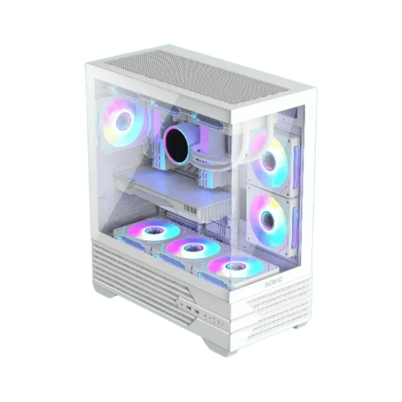 Sonic K10 ATX ARGB Gaming Case - White - Main Image Sonic K10 ATX ARGB Gaming Case - White - Main Image