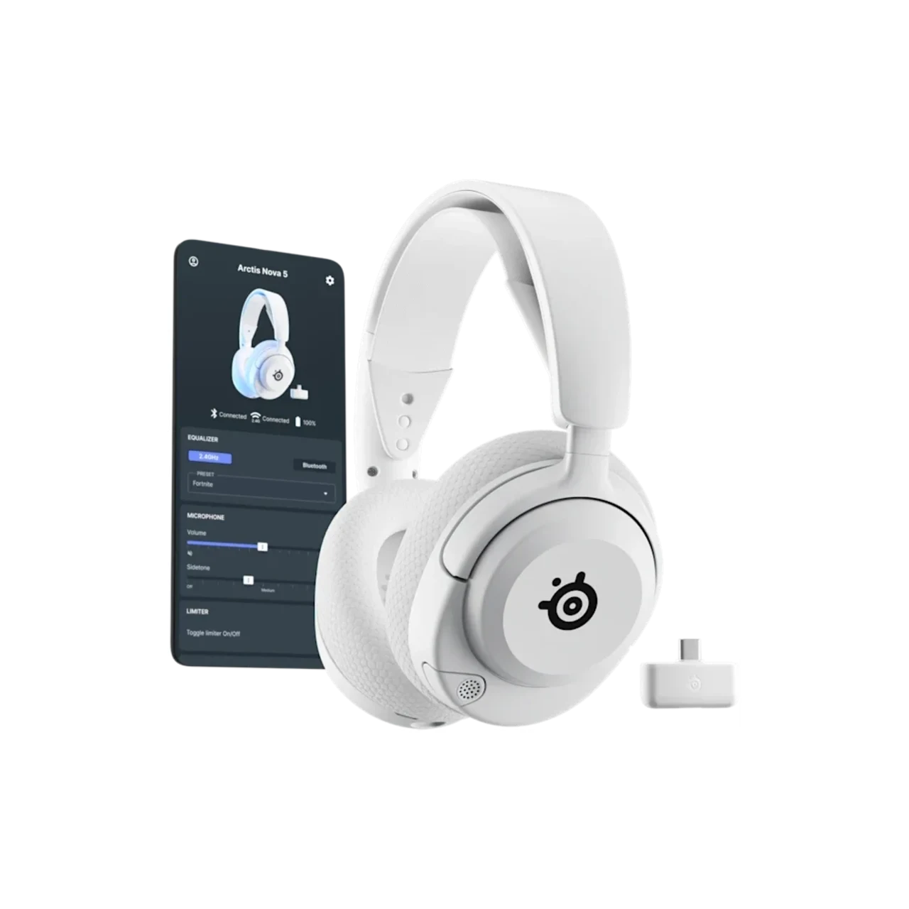 Steelseries Arctis Nova 5 Wireless Headphone - White thumbnail 3