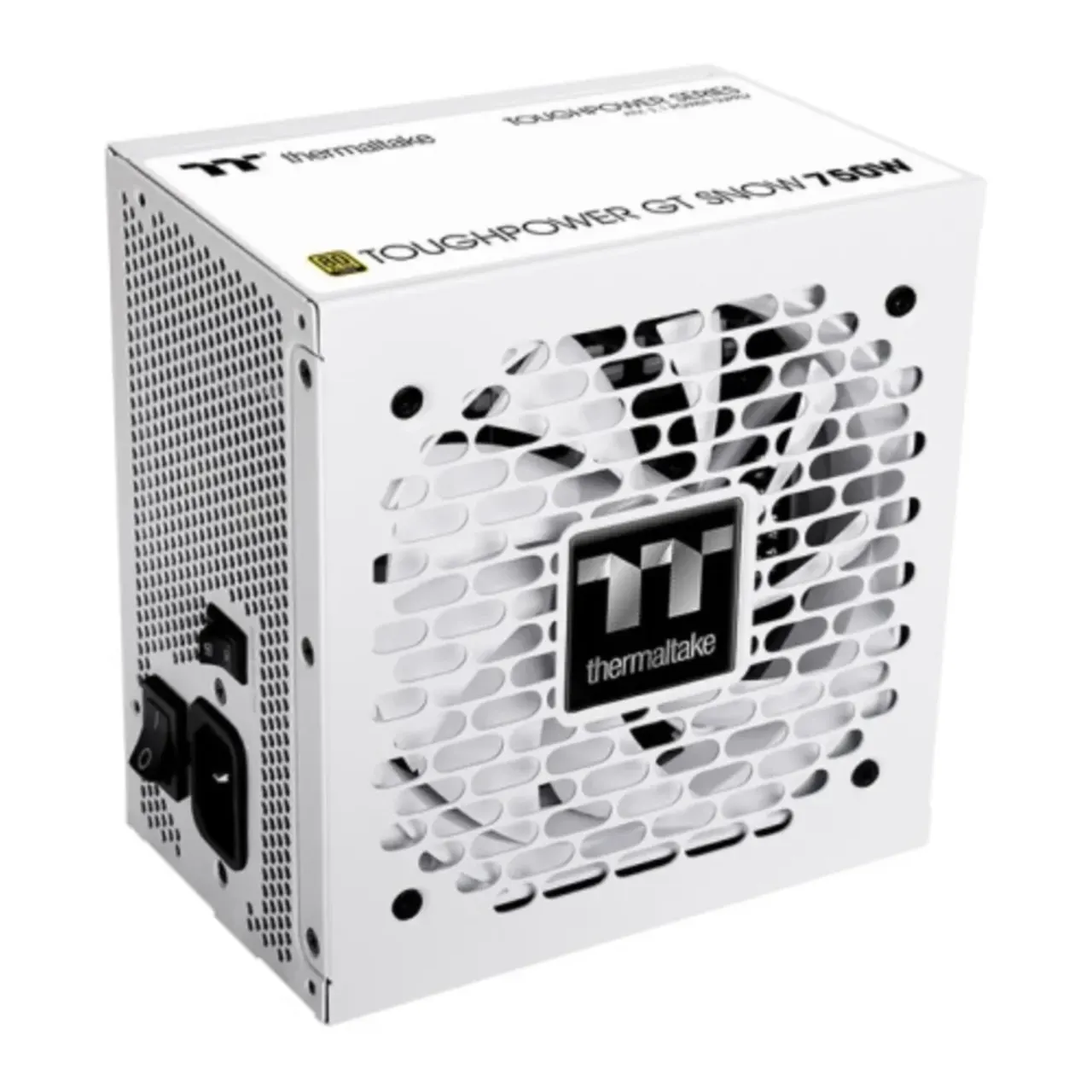 Thermaltake Toughpower GT Snow Power Supply, 750W, 80 PLUS Gold, Fully Modular, ATX 3.1, PCIe Gen 5.1, White - Main Image Thermaltake Toughpower GT Snow Power Supply, 750W, 80 PLUS Gold, Fully Modular, ATX 3.1, PCIe Gen 5.1, White - Main Image