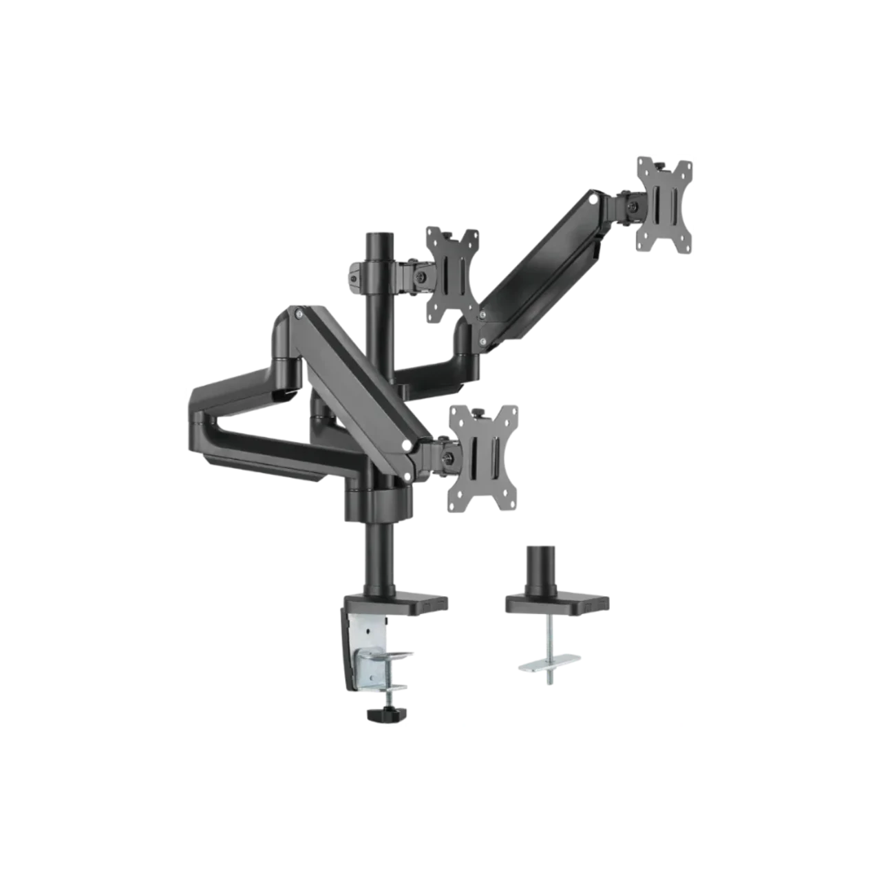 Twistedminds Premium Triple Monitors Aluminum Pole Mounted Gas Spring Monitor Arm – TM-26-C018P - Main Image Twistedminds Premium Triple Monitors Aluminum Pole Mounted Gas Spring Monitor Arm – TM-26-C018P - Main Image