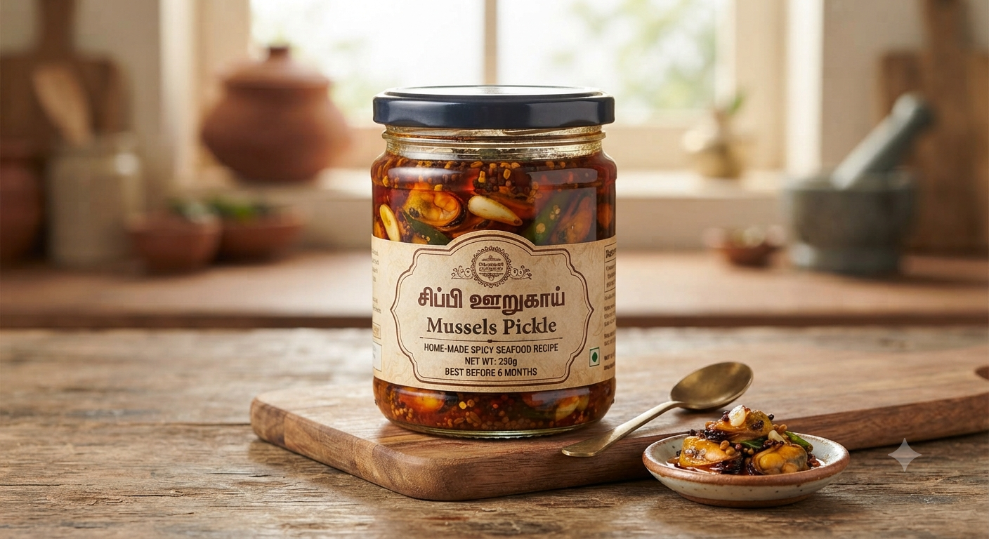 Mussels pickle/chippi oorukai