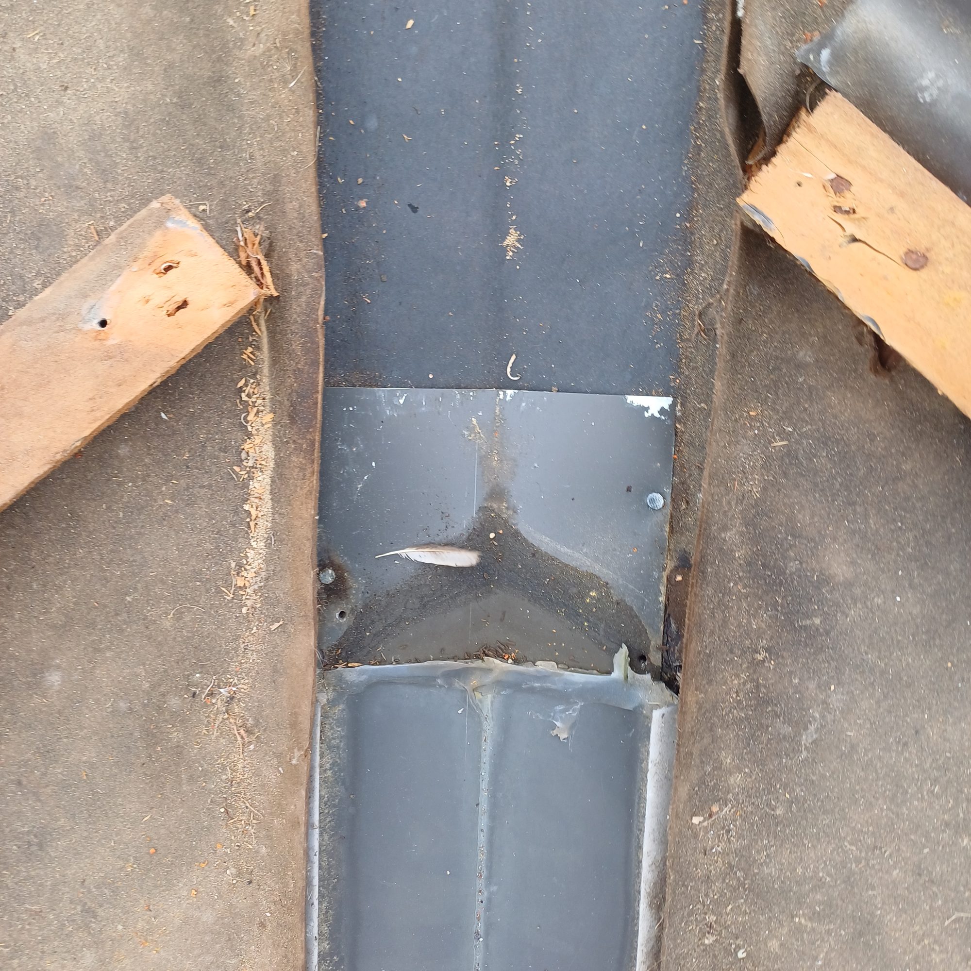 dirty old roof