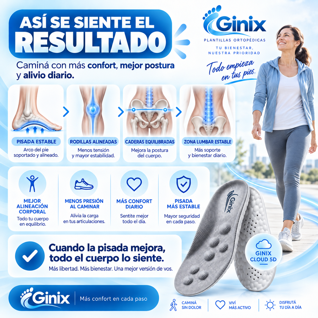 Ginix para caminatas y movimiento