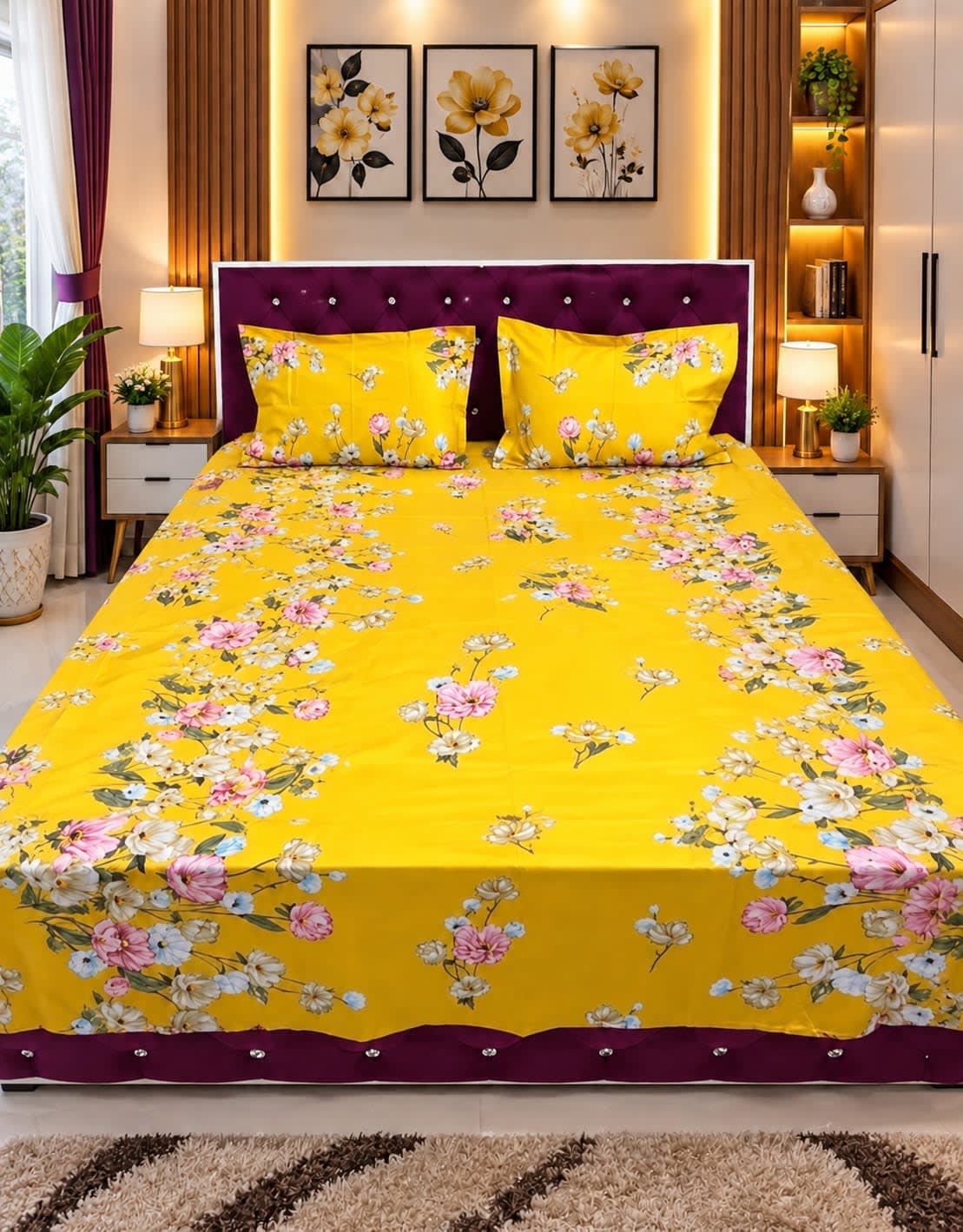 Twill Cotton King Size Bed Sheet – Beige Leopard – Sleep Sheet Bangladesh