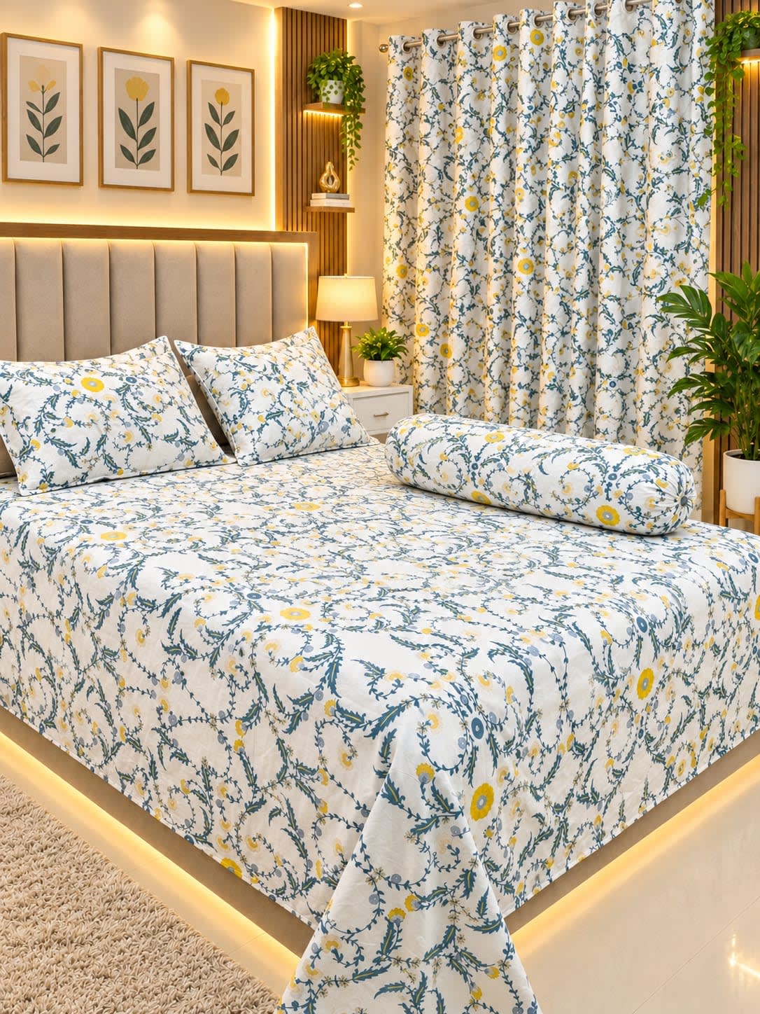 Twill Cotton King Size Bed Sheet – Beige Leopard – Sleep Sheet Bangladesh