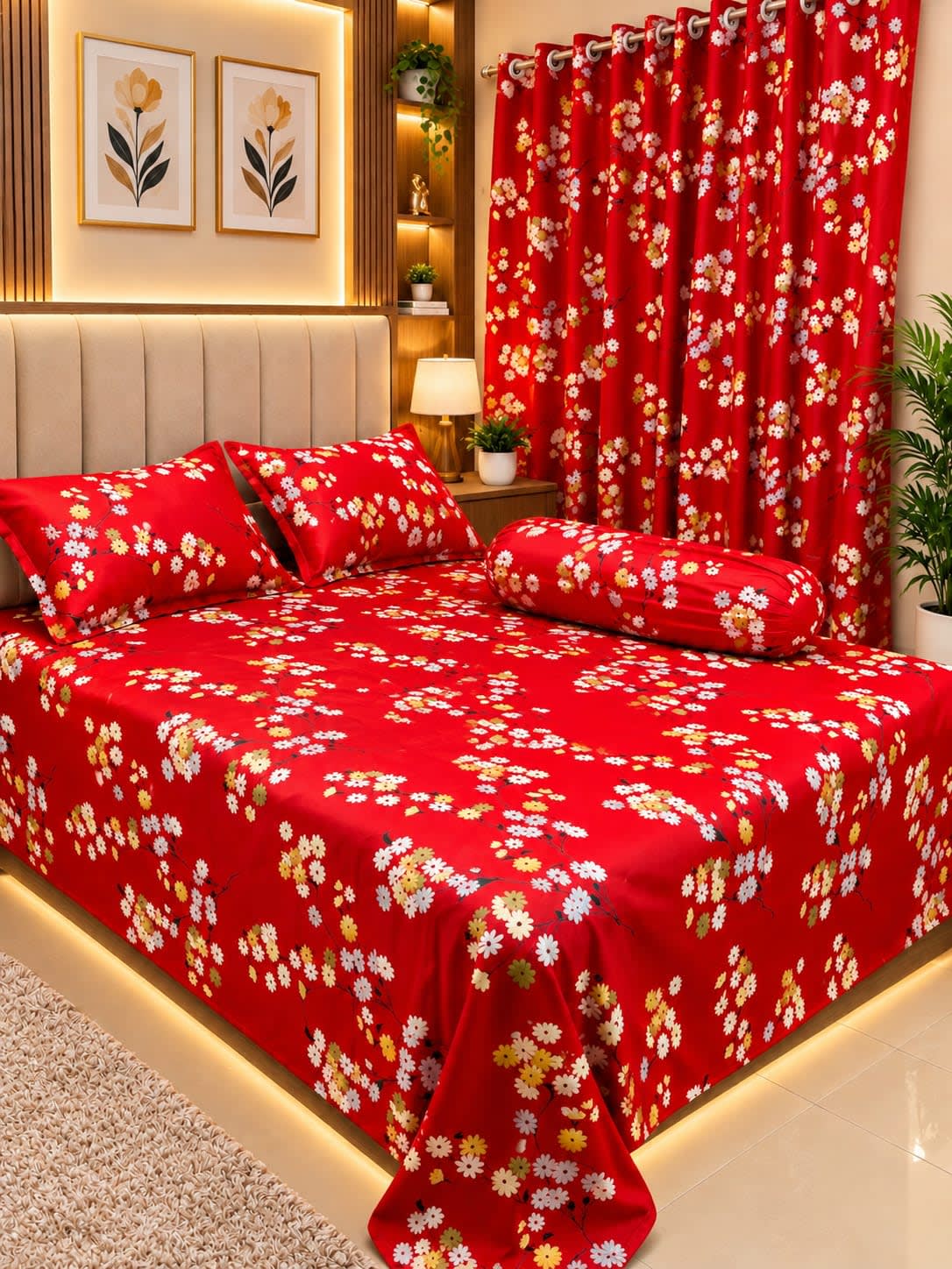 Twill Cotton King Size Bed Sheet – Beige Leopard – Sleep Sheet Bangladesh