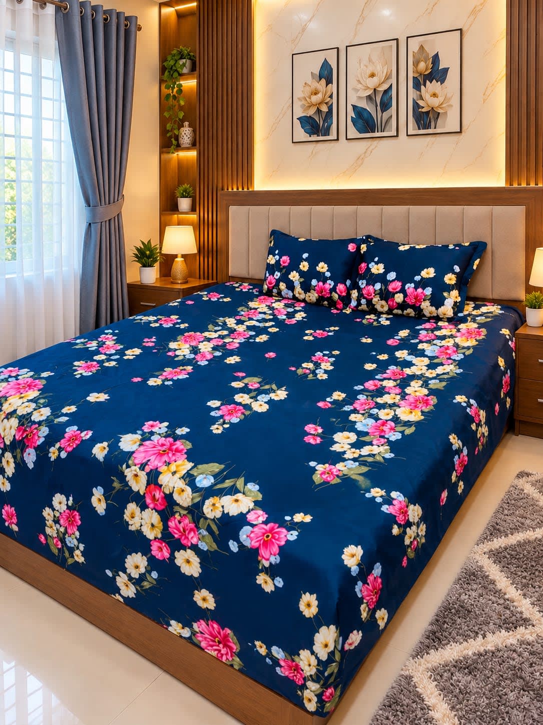 Twill Cotton King Size Bed Sheet – Beige Leopard – Sleep Sheet Bangladesh