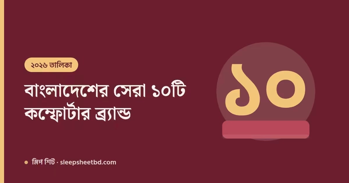 বাংলাদেশের সেরা ১০টি কম্ফোর্টার ব্র্যান্ড ও অনলাইন শপ (২০২৬) — Top 10 Comforter Brands in Bangladesh