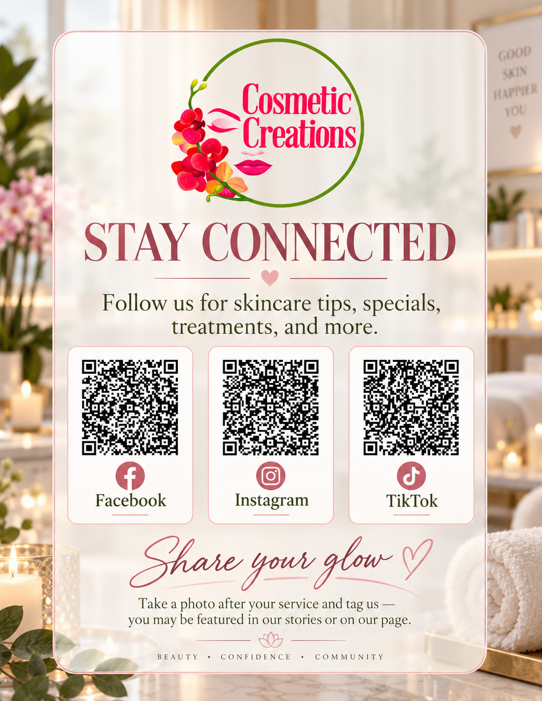 Beauty and skincare marketing sample